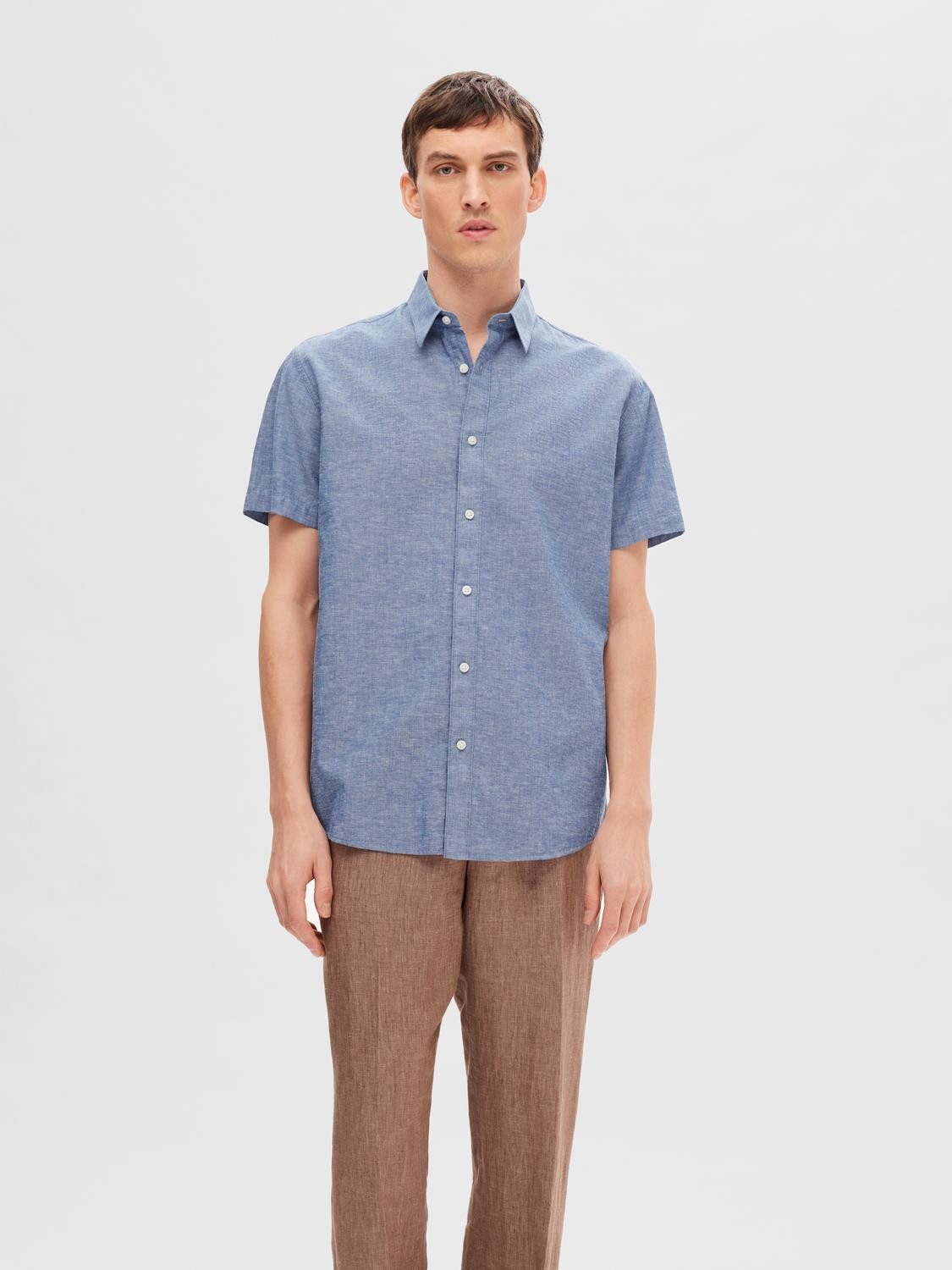 SELECTED HOMME Overhemd met korte mouwen SLHREG-SUN SHIRT SS NOOS
