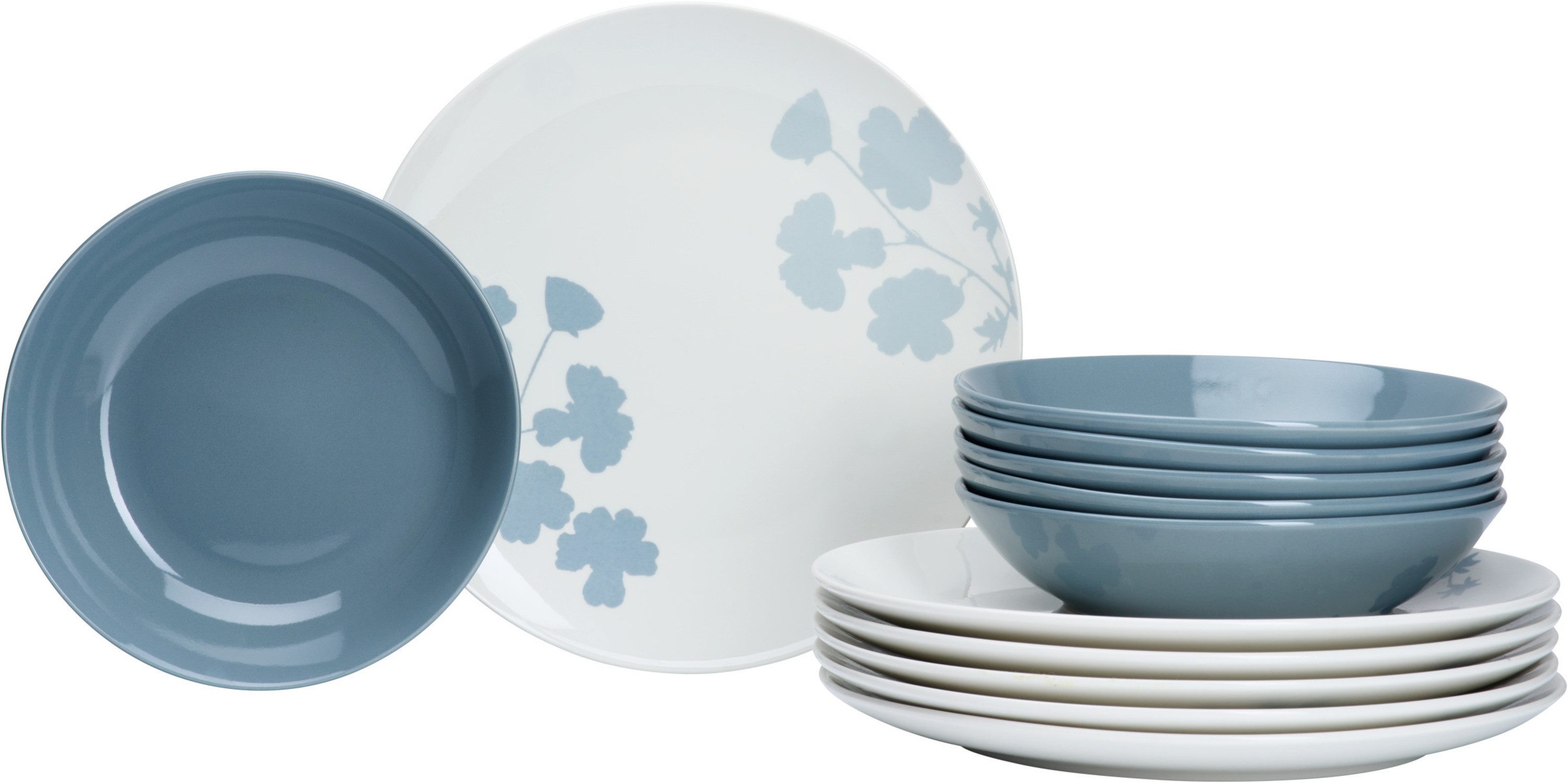 Ritzenhoff & Breker Eetservies Ida Landhuis/Scandi-stijl (set, 12-delig) serviezen grijs