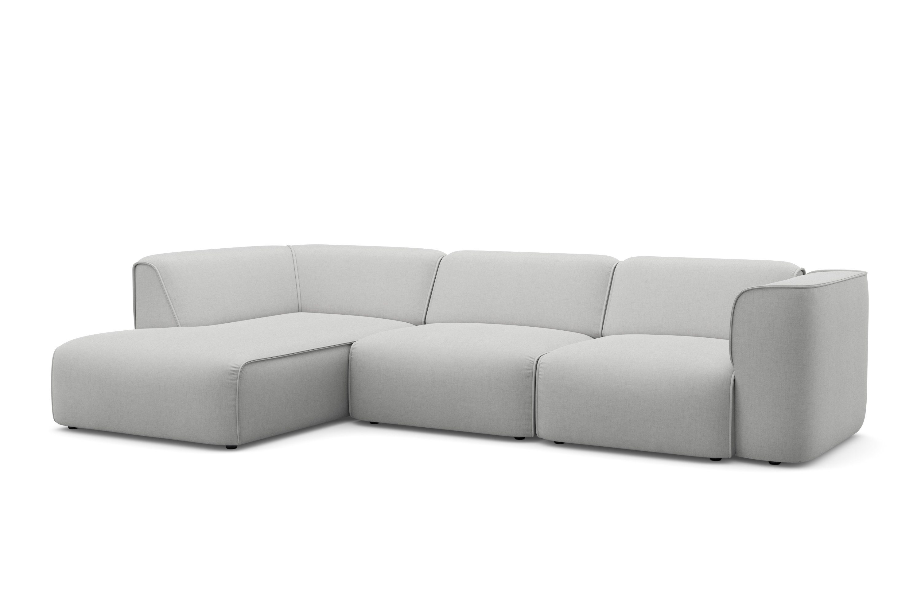 RAUM.ID Hoekbank Merid L-vorm, altijd uitbreidbaar met modules, B/D/H: 295/162/70 cm