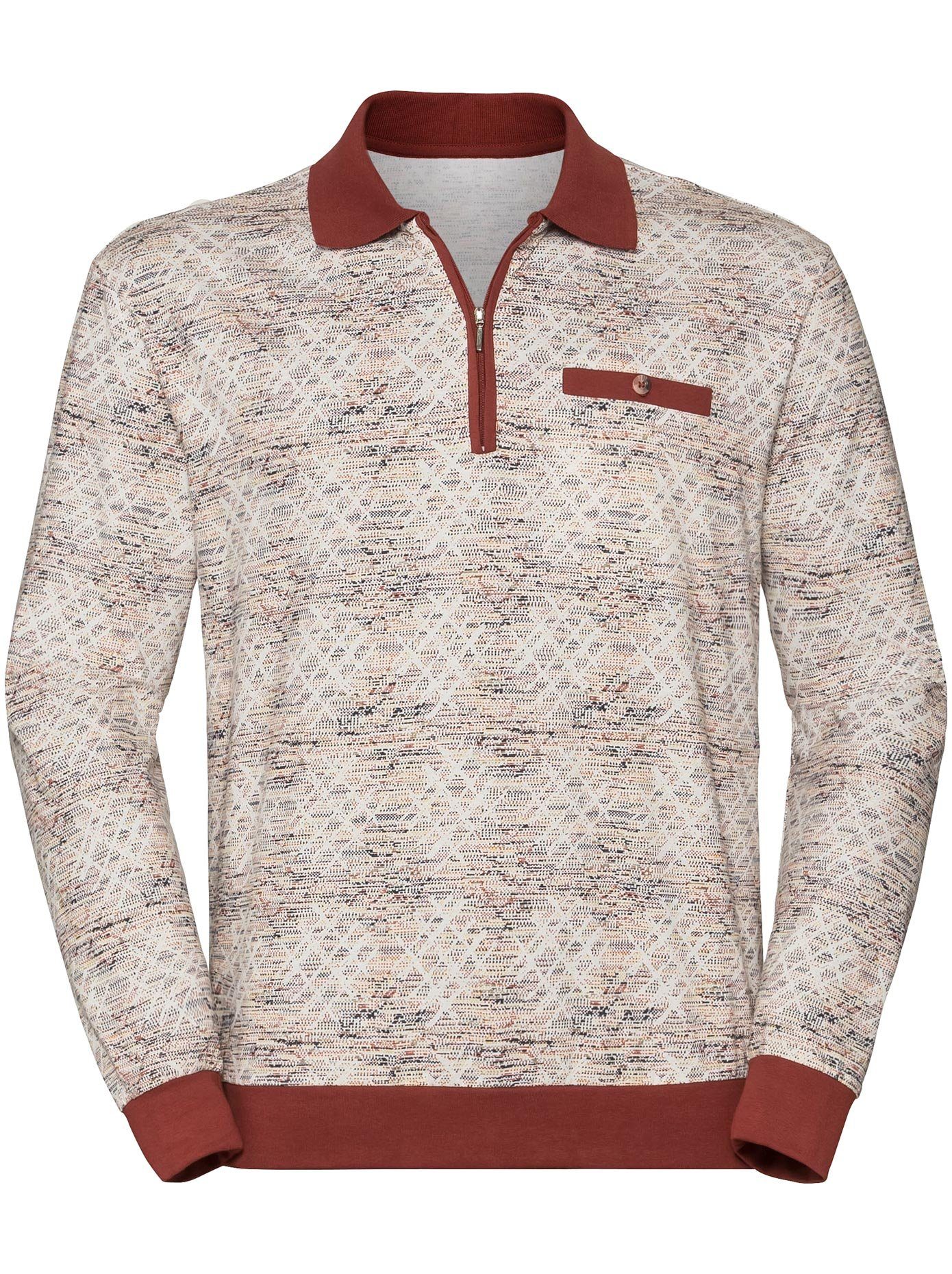 Marco Donati Poloshirt met lange mouwen (1-delig)