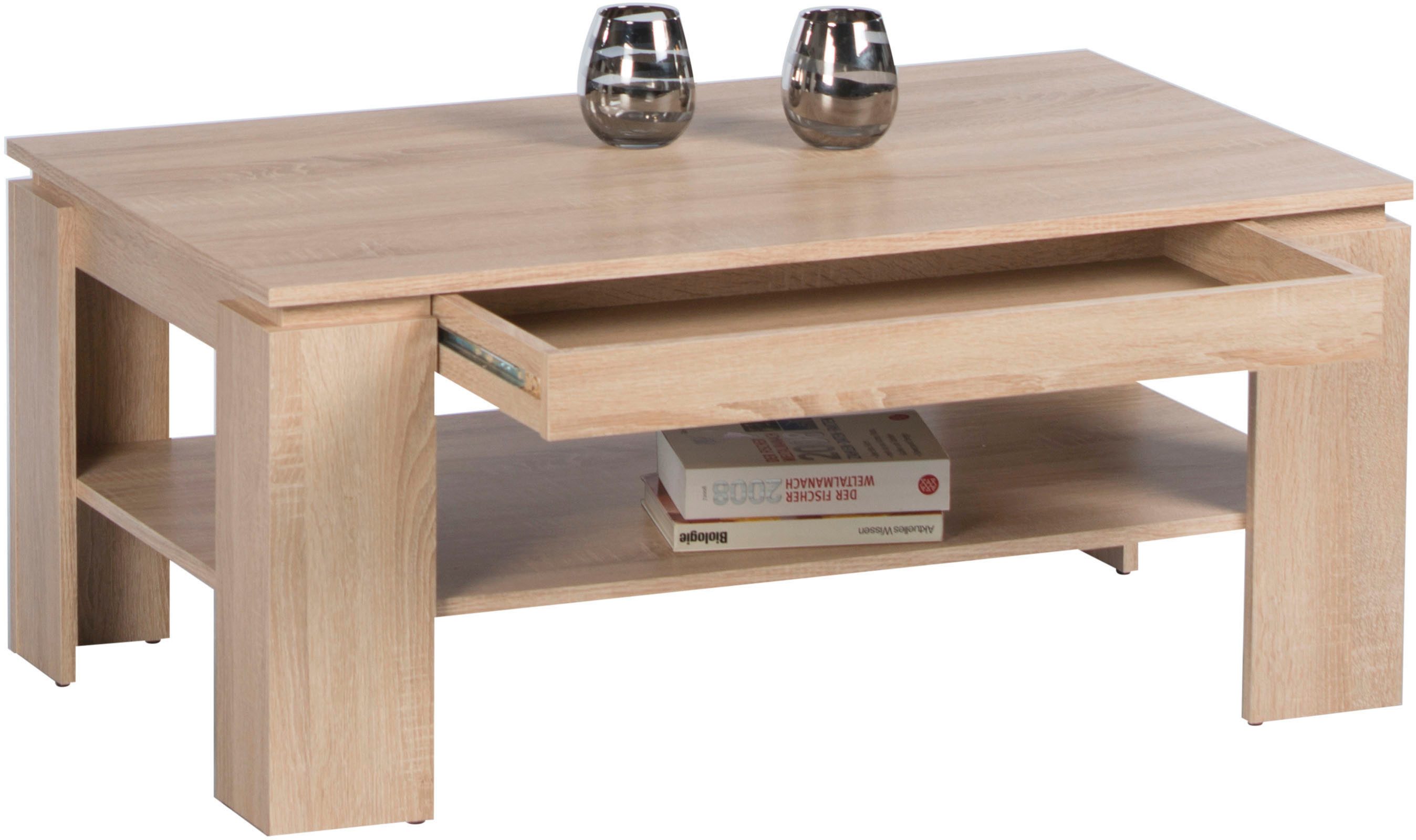 Stolkom Salontafel Harrison met lade, tafel in old style decor, BxHxD 100x44x60 cm