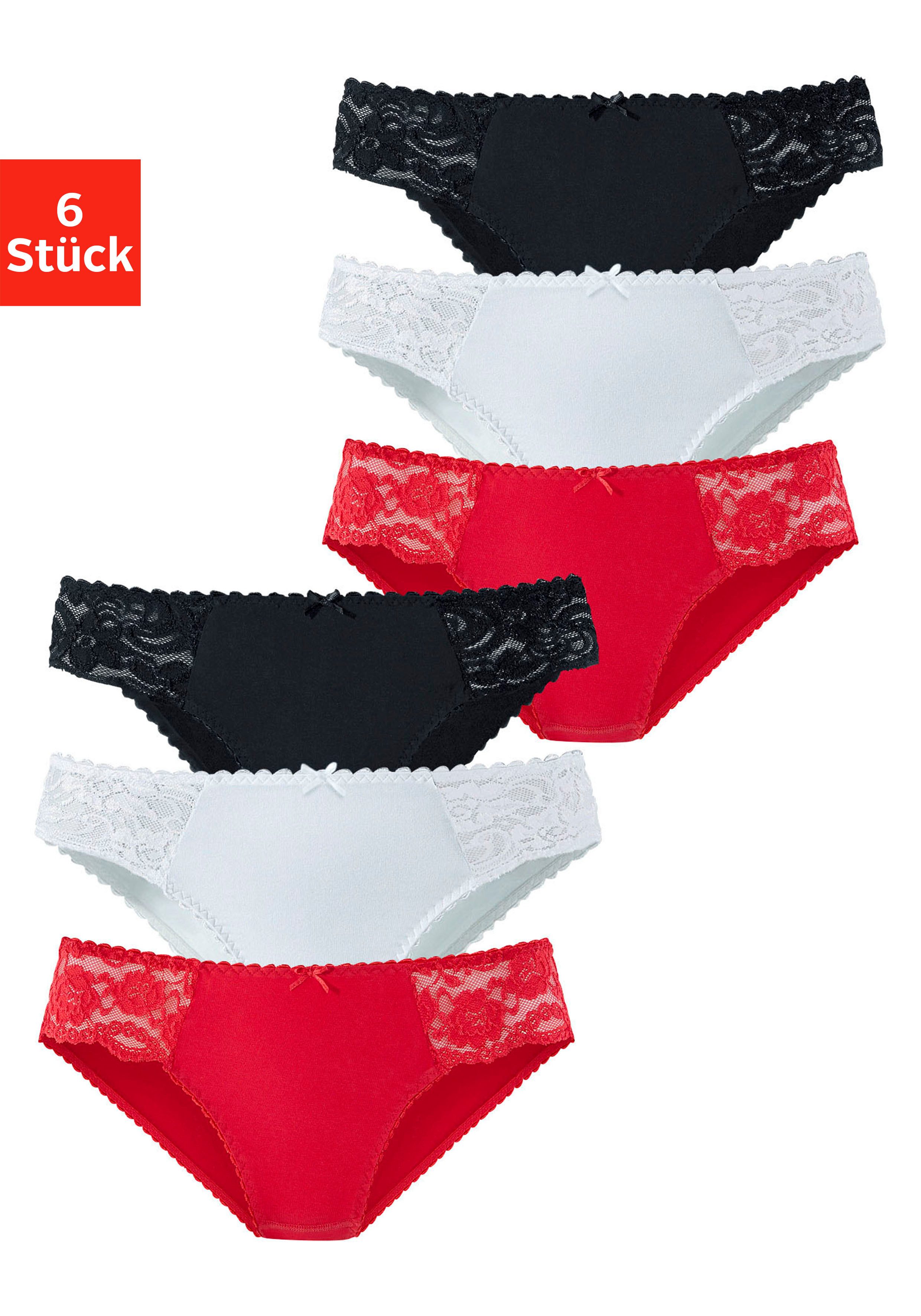 Petite fleur Jazz-hipsters elastische katoenkwaliteit (6 stuks, Set van 6)