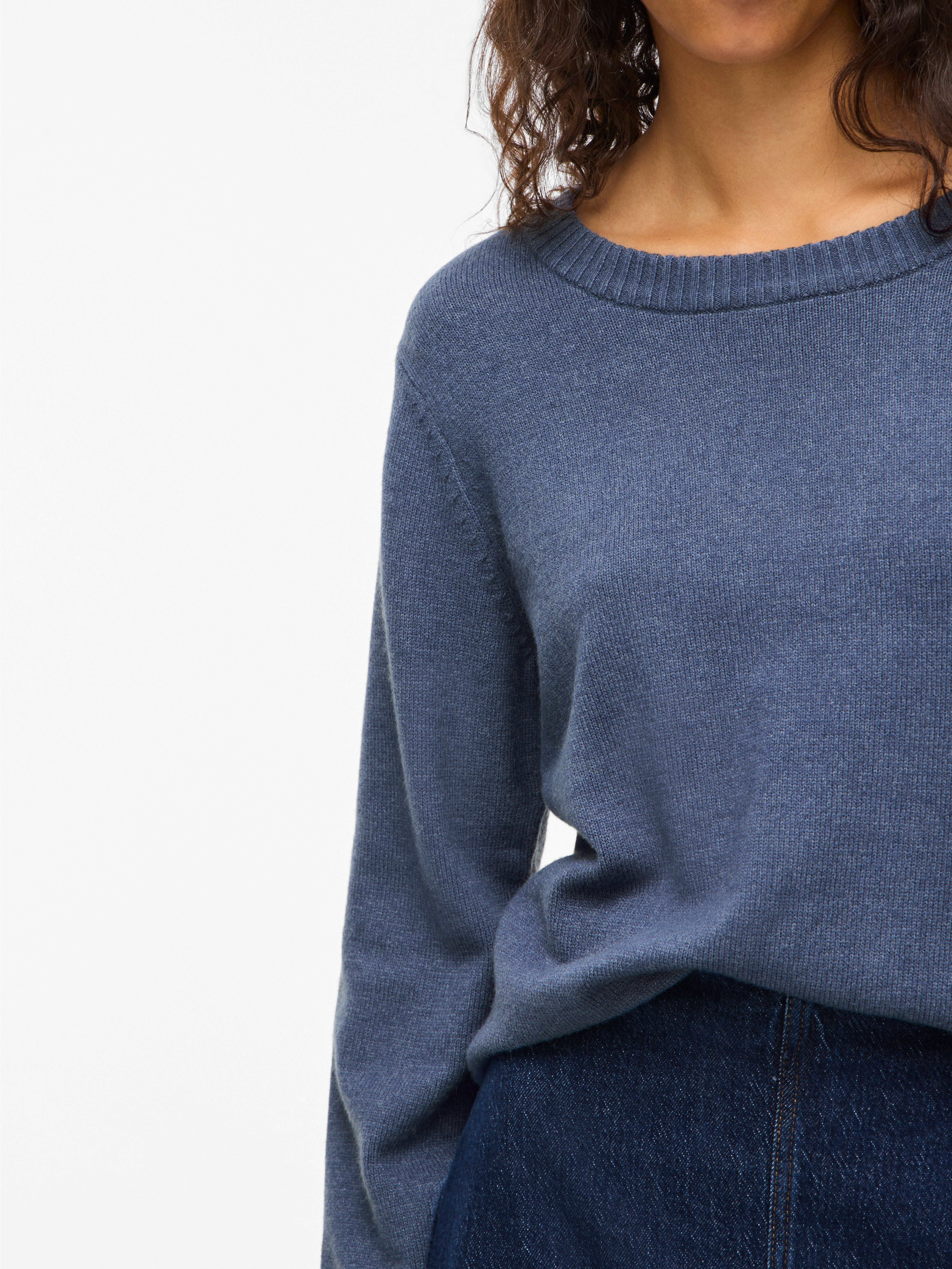Vila Trui met ronde hals VIRIL O-NECK L/S KNIT TOP - NOOS