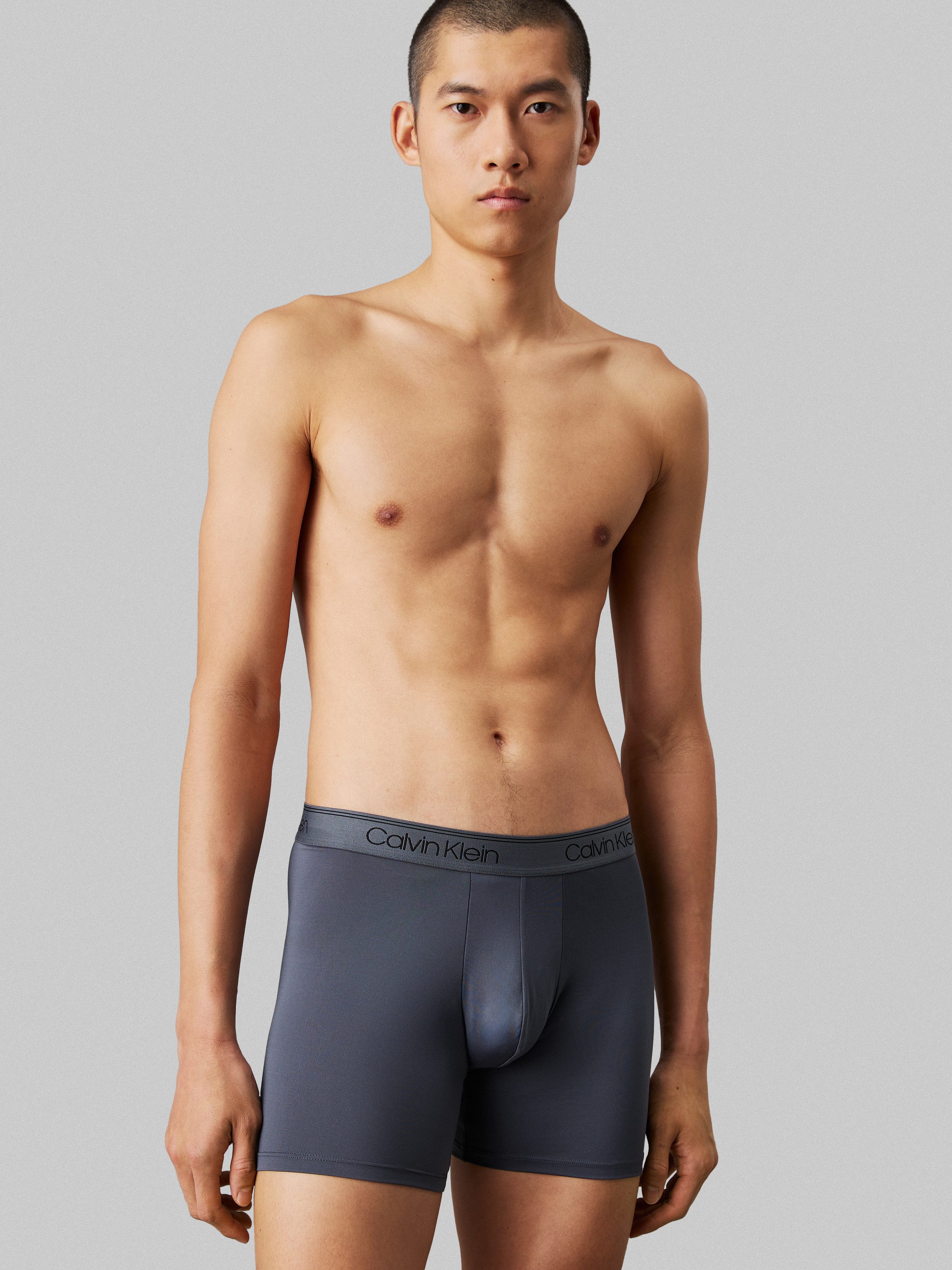 Calvin Klein Boxershort BOXER BRIEF 3PK met langere pijpen & logo-elastische tailleband (Set van 3)