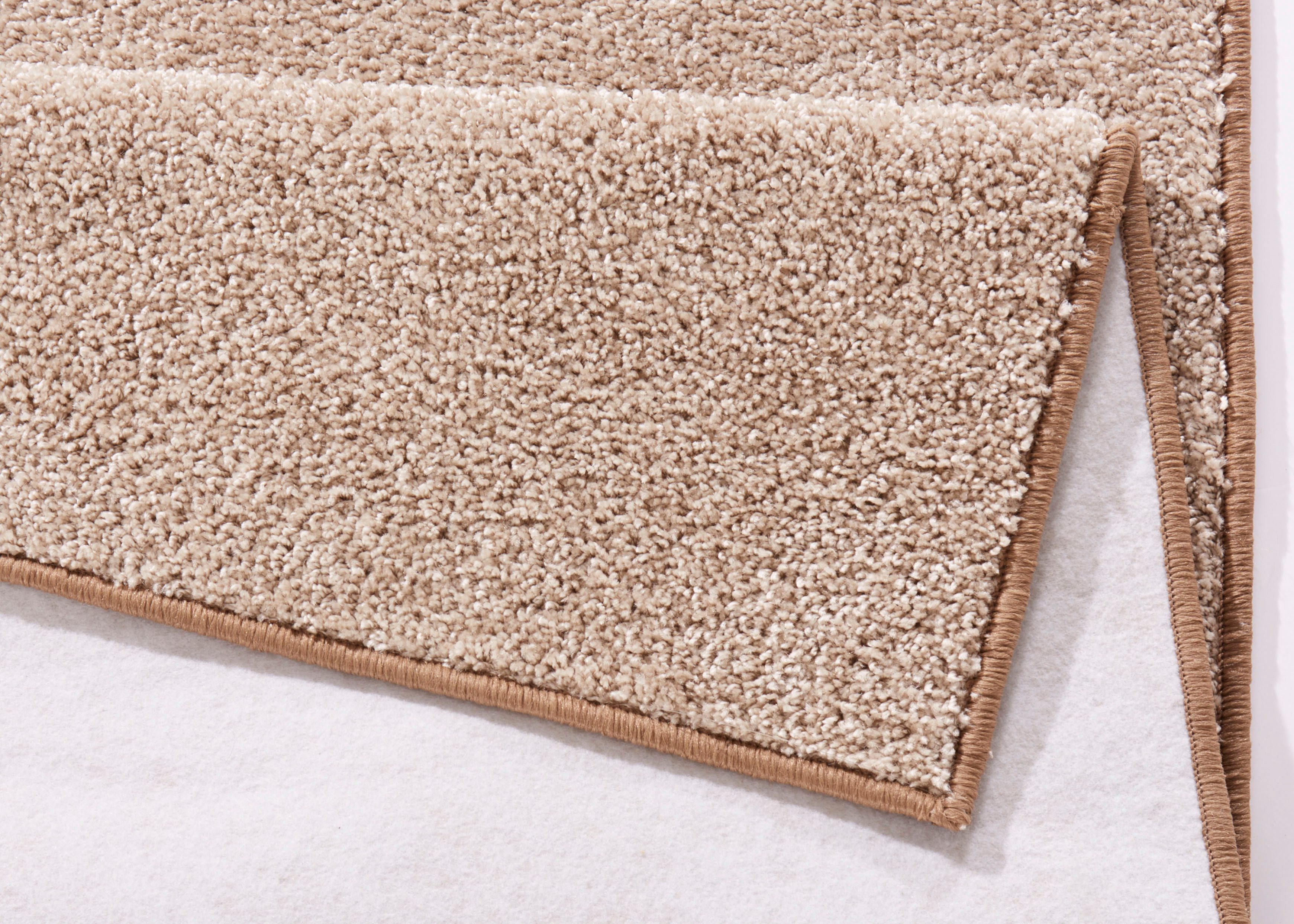 HANSE Home Vloerkleed Pure 100 korte pool Kortpolig, effen, omgezoomd, loper, woonkamer, kinderkamer, gang