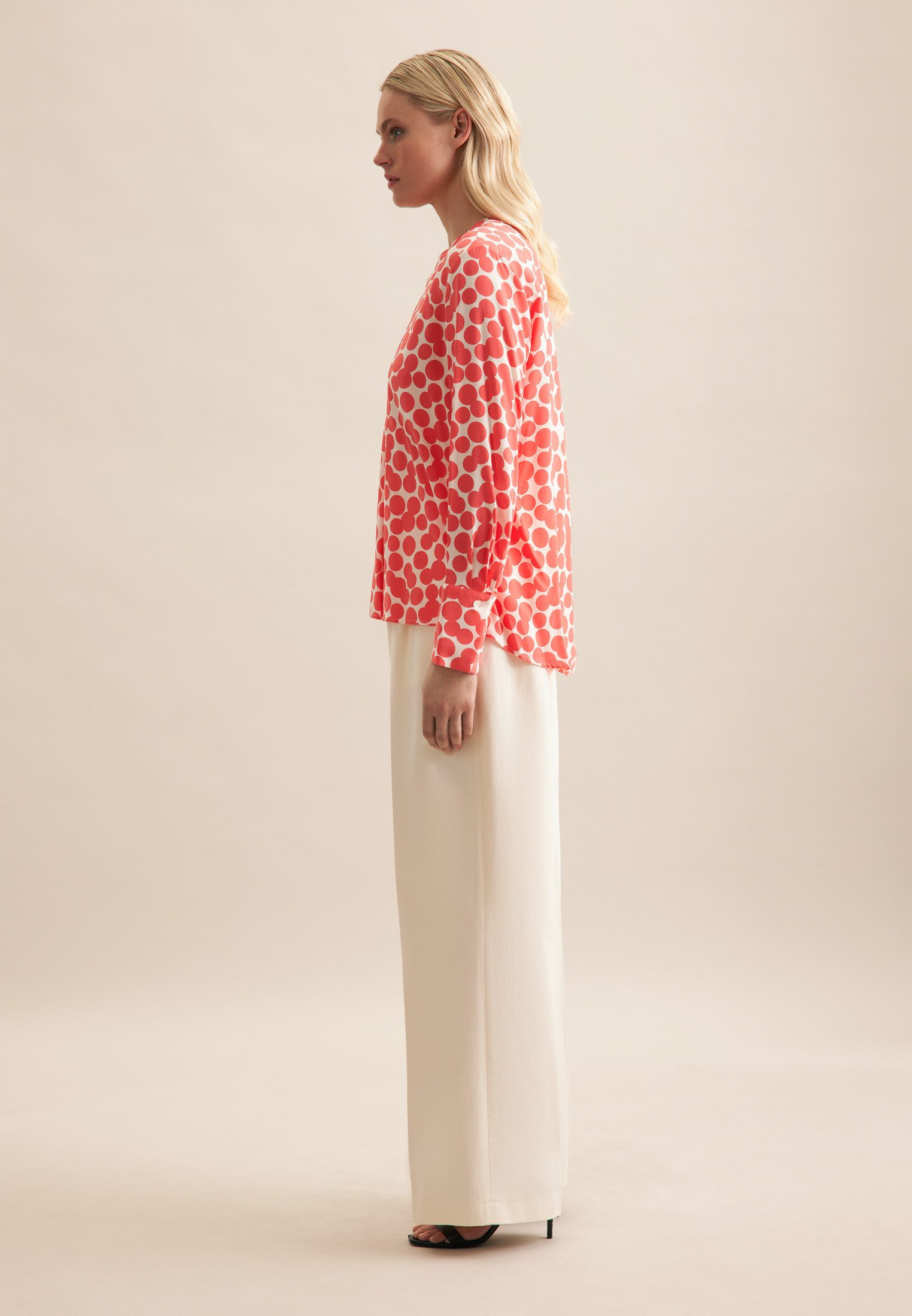 seidensticker Klassieke blouse Zwarte roos Tuniek stippen