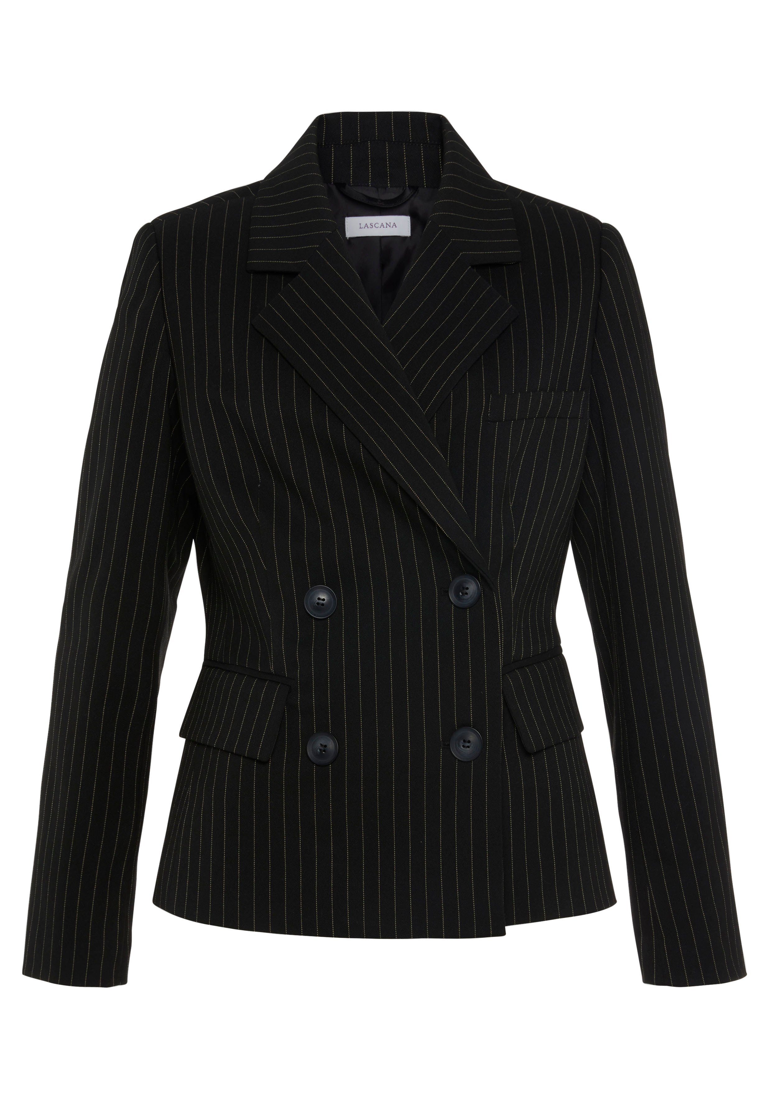 Lascana Korte blazer met dubbele knoopsluiting damesblazer sportief-elegant