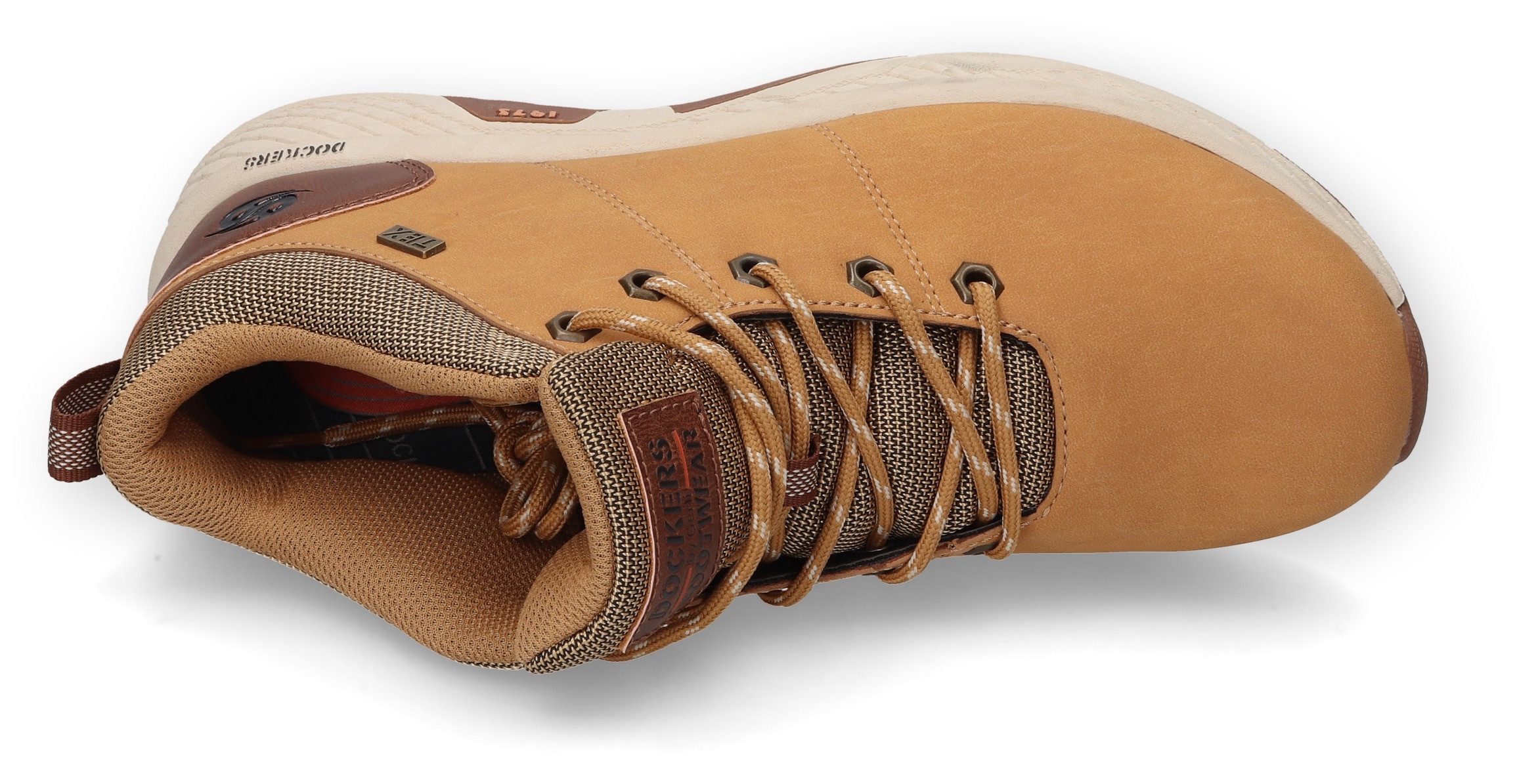 Dockers by Gerli Veterschoenen , mid cut sneaker, vrijetijdsschoen, veterschoen zacht gewatteerd