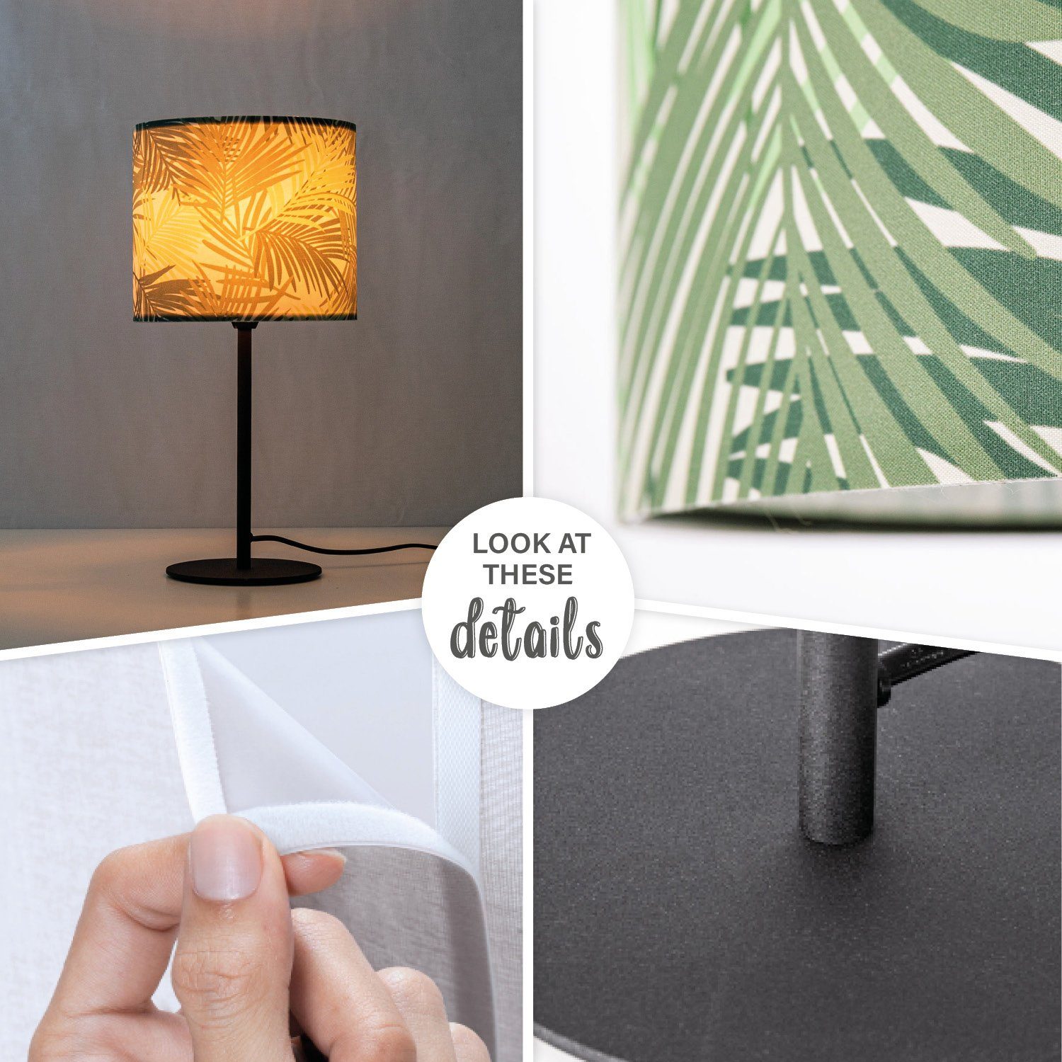 Paco Home Tafellamp Oostende 534 Leeslamp nachtlamp kind schrijven lampenkap jungle