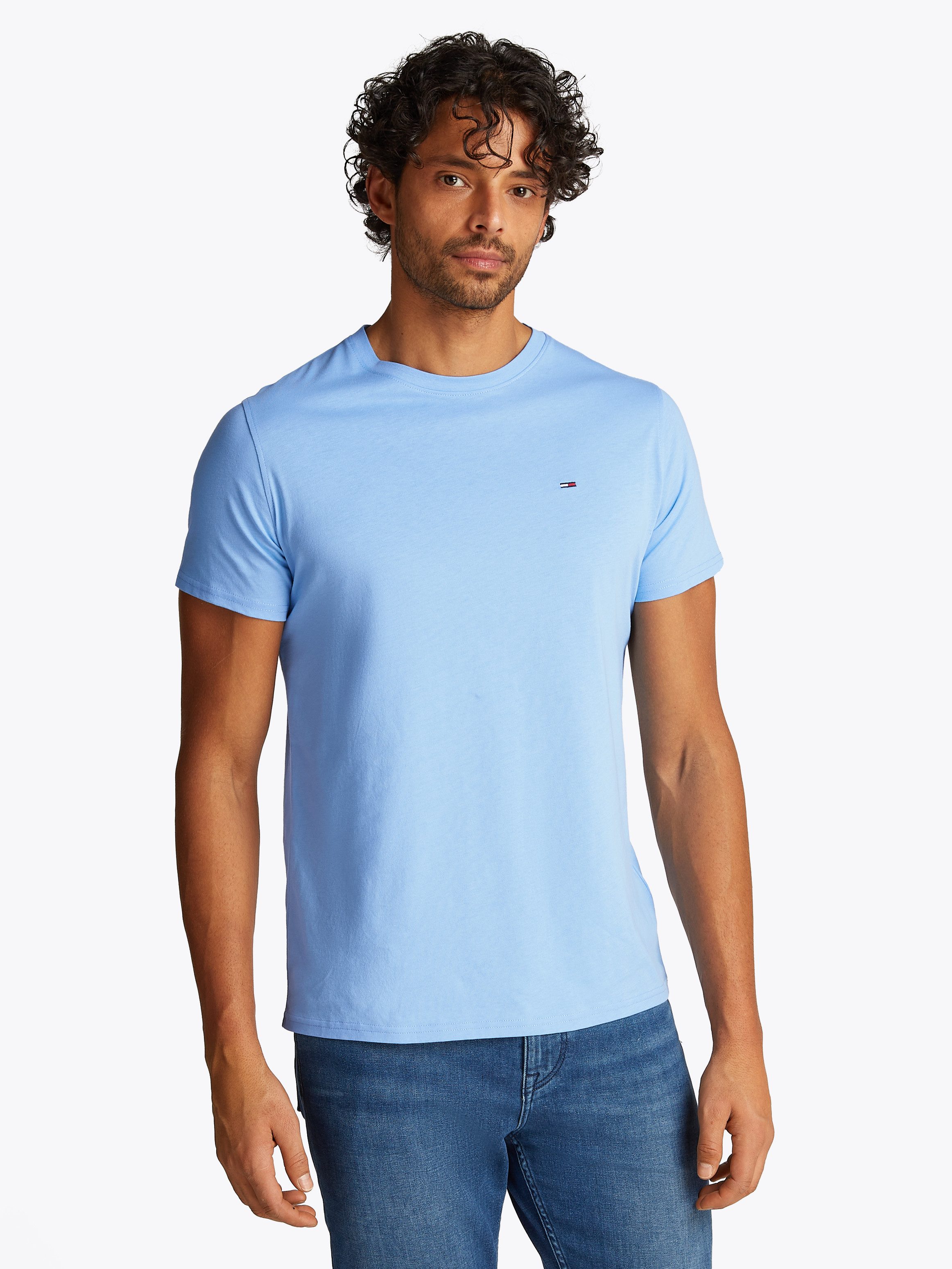 TOMMY JEANS Shirt met ronde hals TJM XSLIM 2PACK JERSEY TEE EXT (Set van 2)