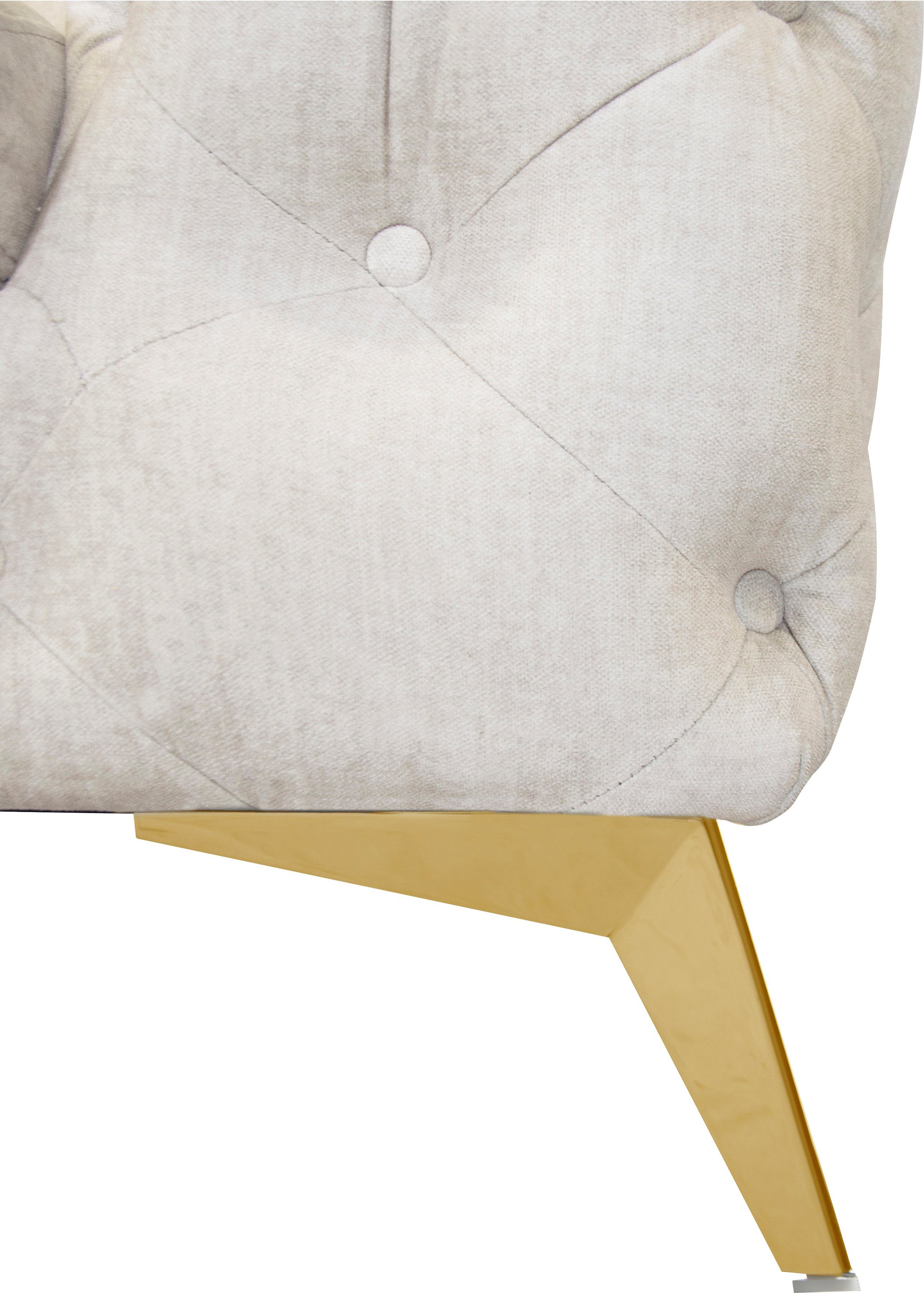 Leonique Chesterfield-fauteuil Glynis Fauteuil luxueuze capitonnage, moderne chesterfield look, kleur van de poten ter keuze