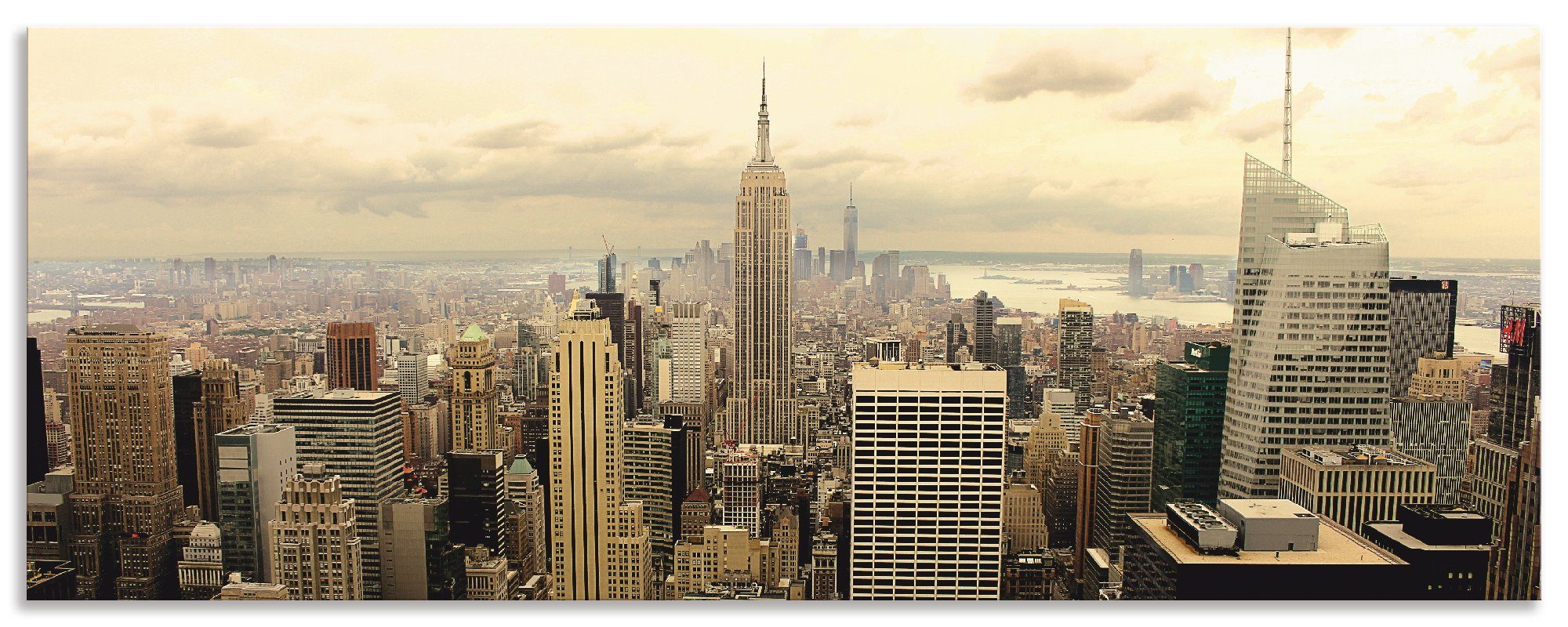 Artland Keukenwand Skyline Manhattan - New York zelfklevend in vele maten - spatscherm keuken achter kookplaat en spoelbak als wandbescherming tegen vet, water en vuil - achterwand