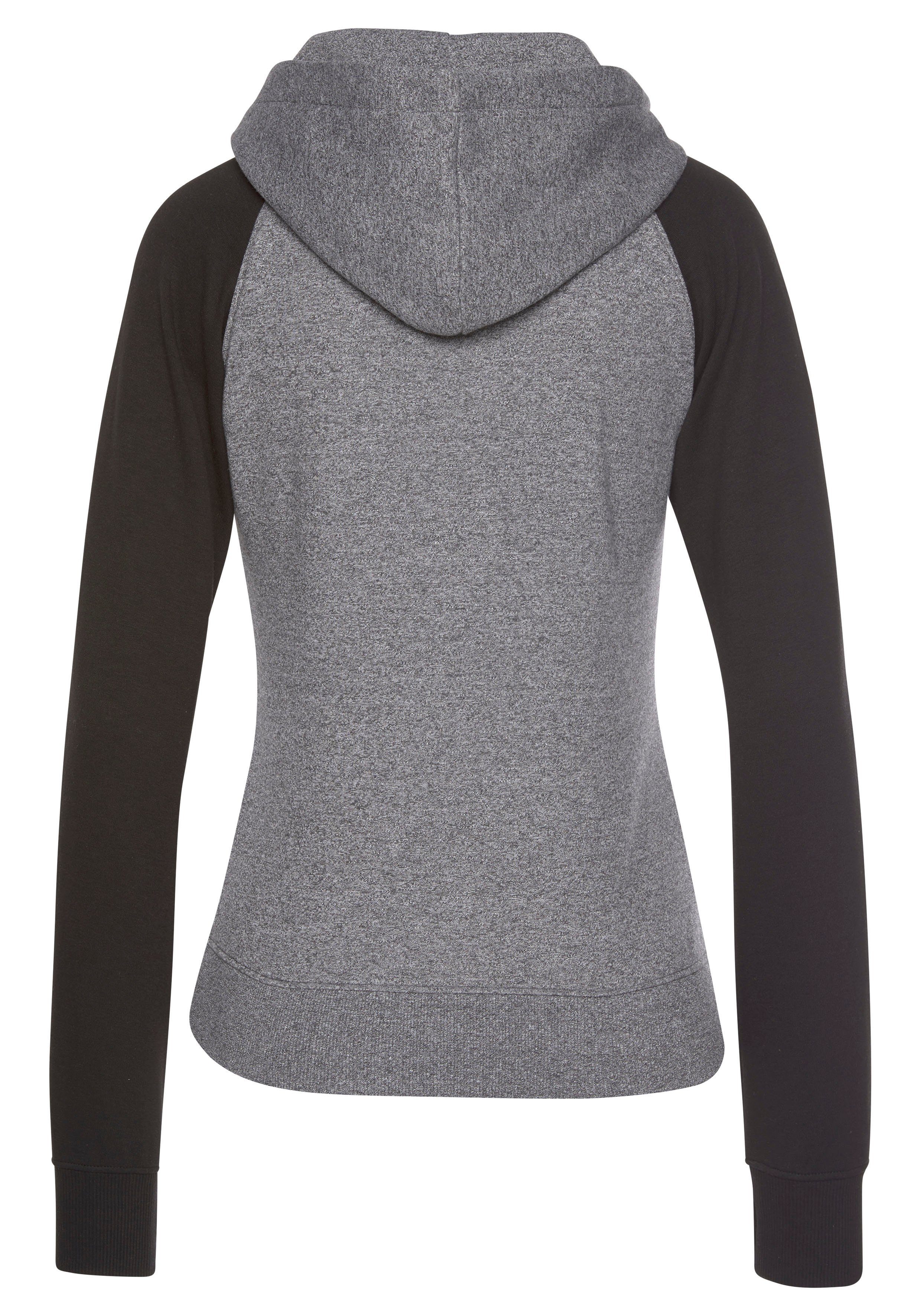 Bench. Loungewear Capuchonsweatvest met kleurafgebakende mouwen, loungepak