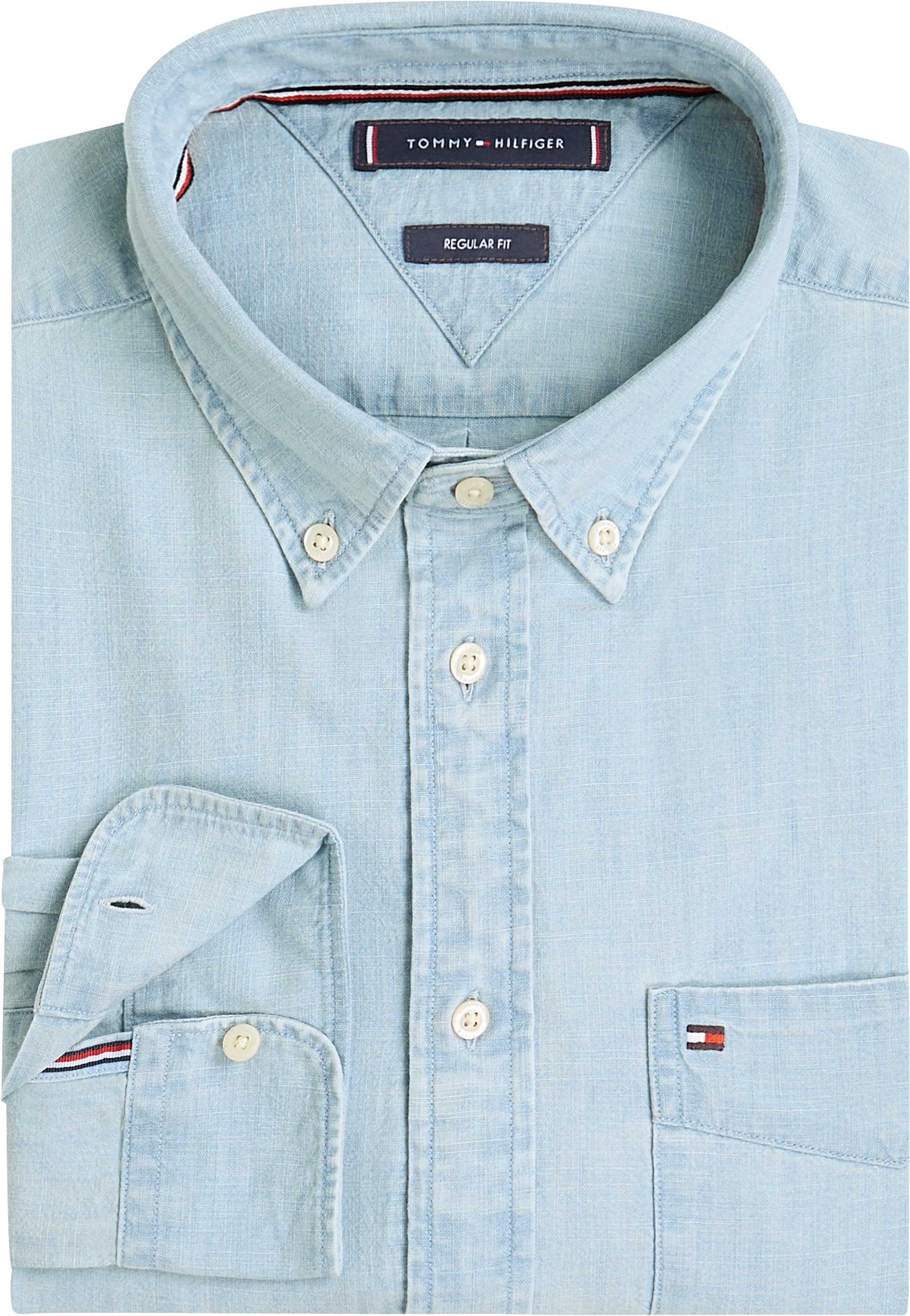 Tommy Hilfiger Overhemd met lange mouwen CHAMBRAY POCKET RF SHIRT