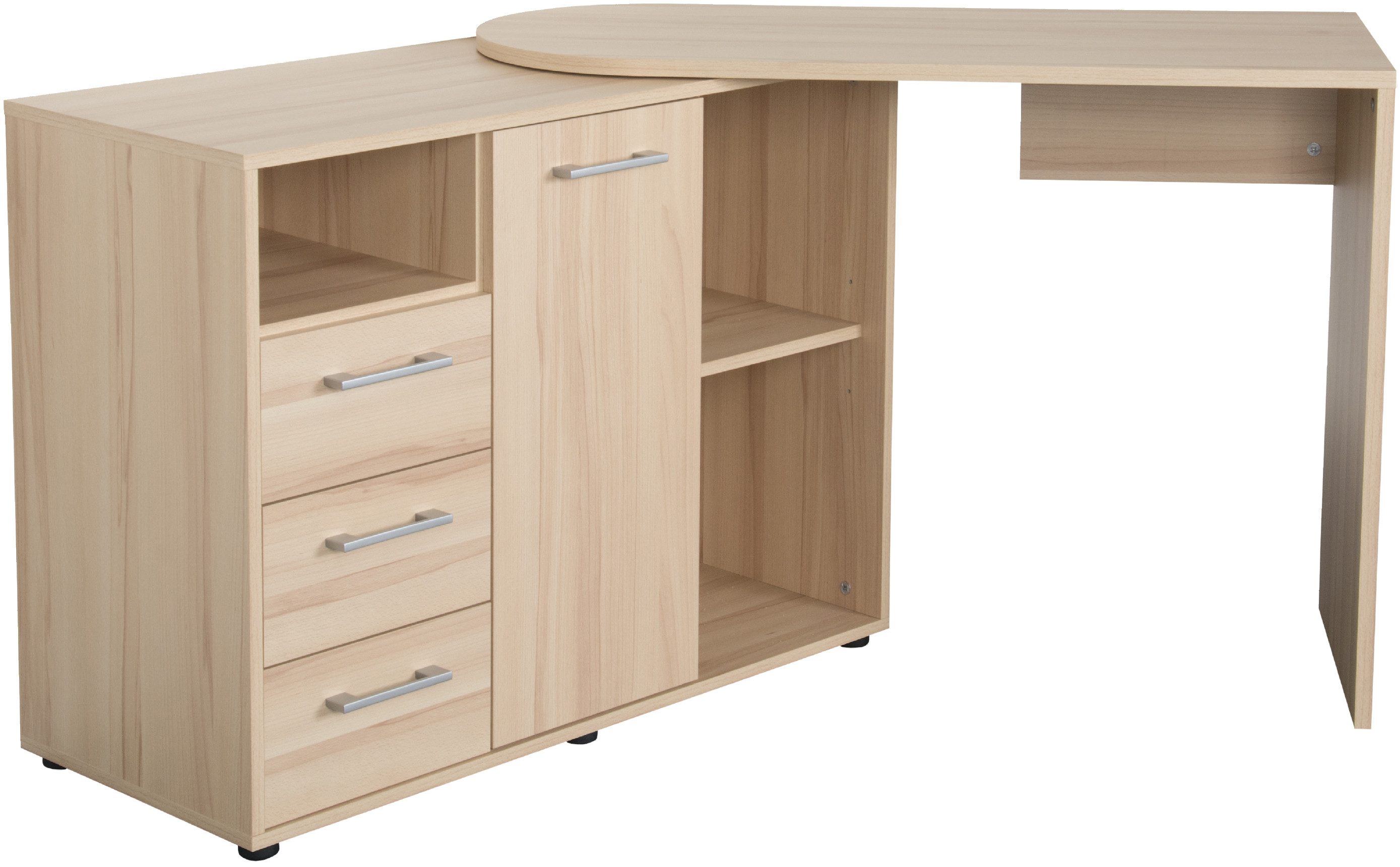 VOGL Möbelfabrik Bureau draaibaar tafelblad, ruimtebesparend, made in germany