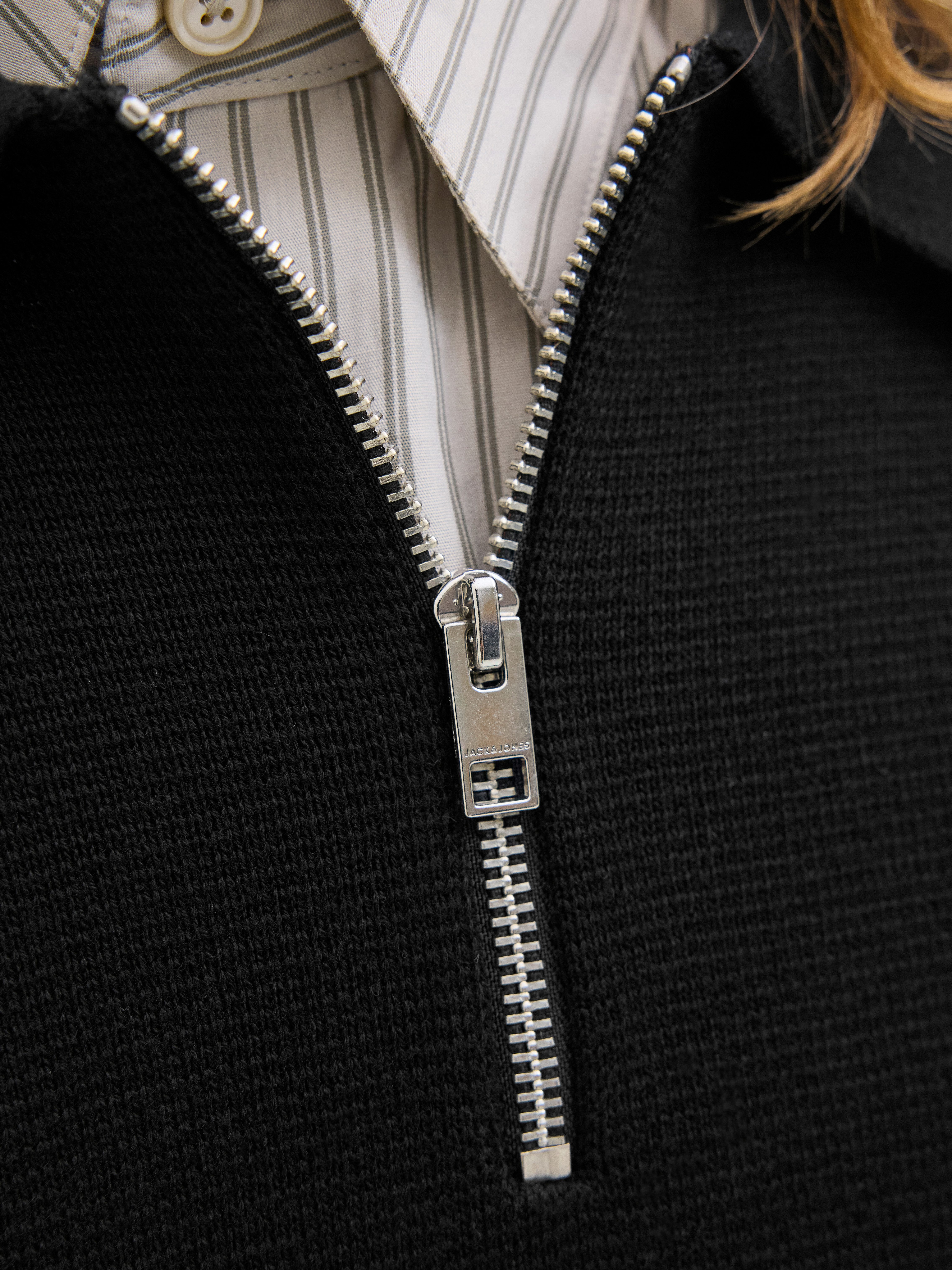 Jack & Jones Trui met polokraag JPRBLAMILANO STITCH KNIT ZIP POLO SN