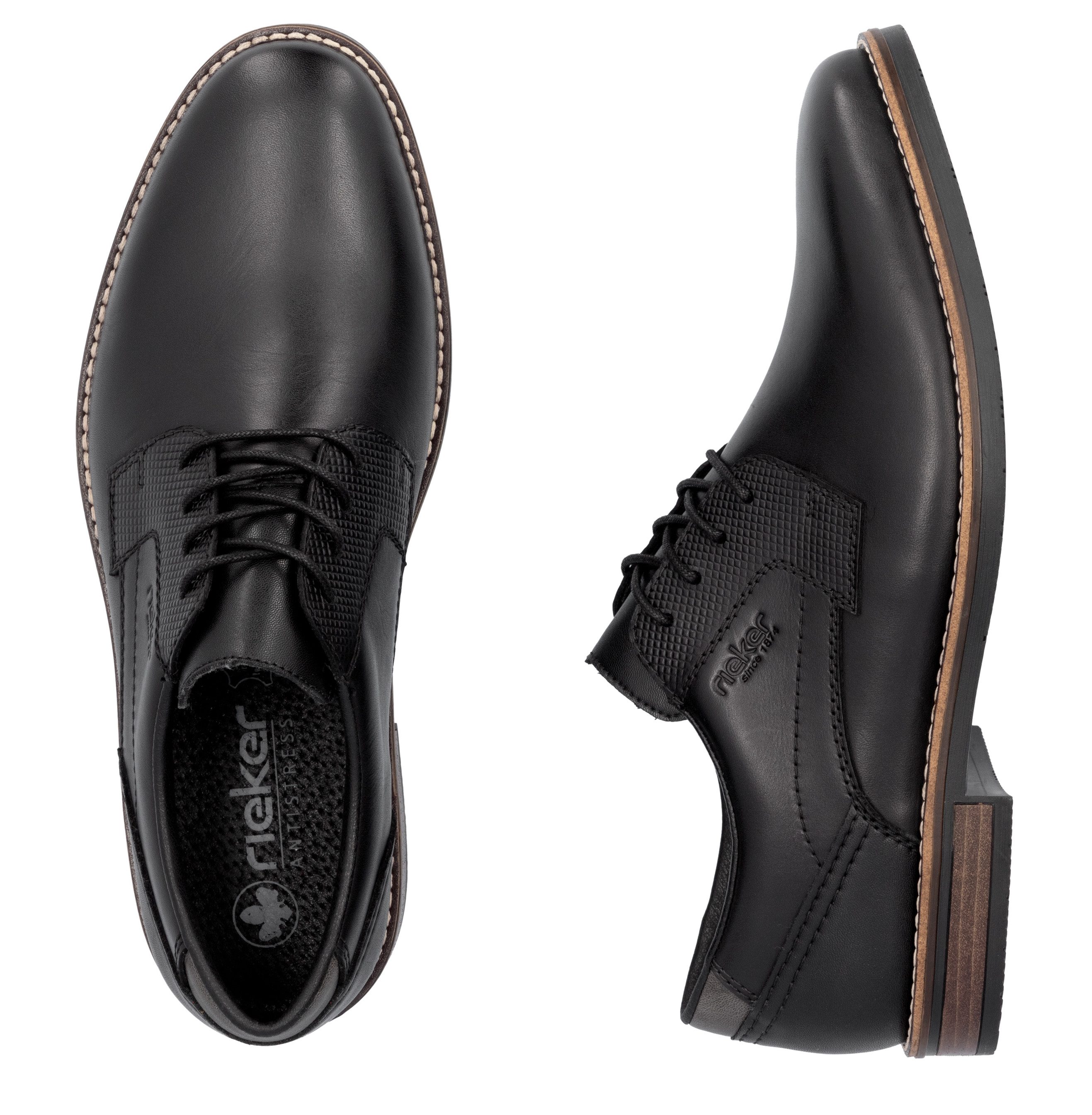 Rieker Veterschoenen zakelijke schoen, lage schoen, feest schoen met leren dekzool