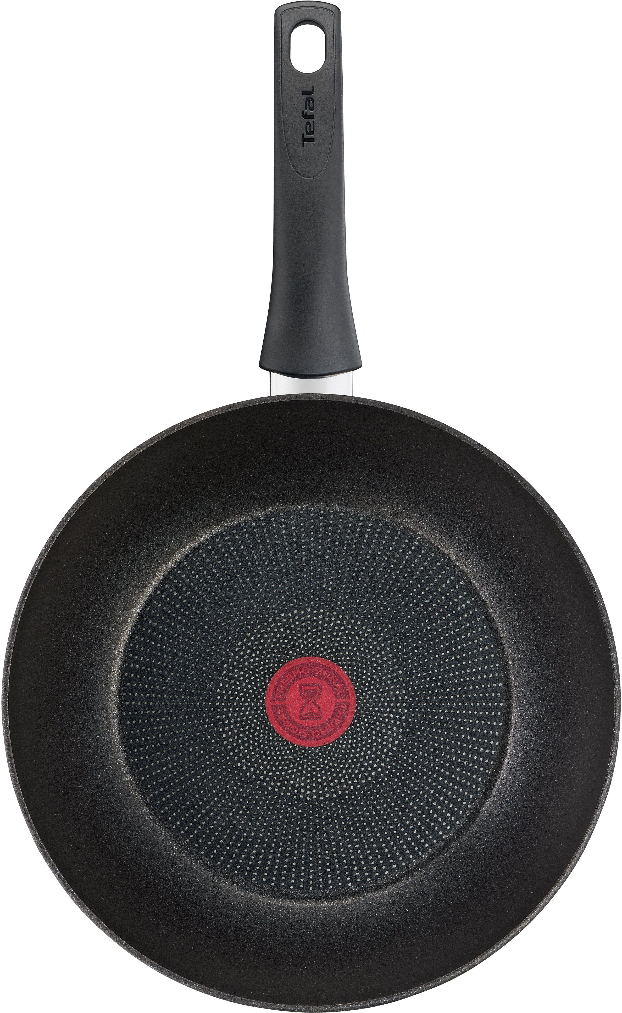 Tefal Wok Ultimate On wokpan inductie 28 cm Titanium anti-aanbaklaag, thermo-signaal, geschikt voor alle soorten fornuizen, G26019 (1-delig)