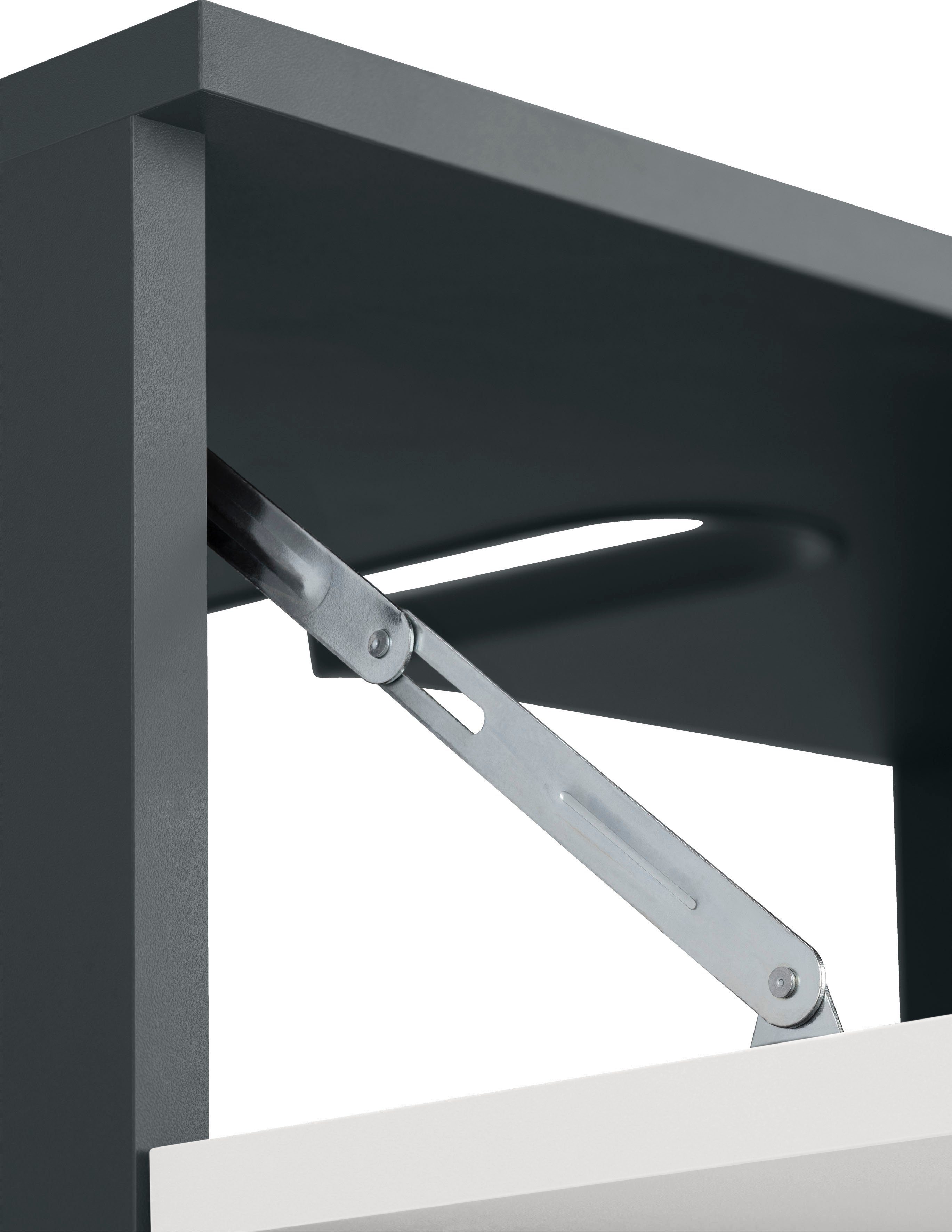 INOSIGN Wastafelonderkast Skara met klep en lade, zwarte grepen, breedte 60 cm, hoogte 55 cm