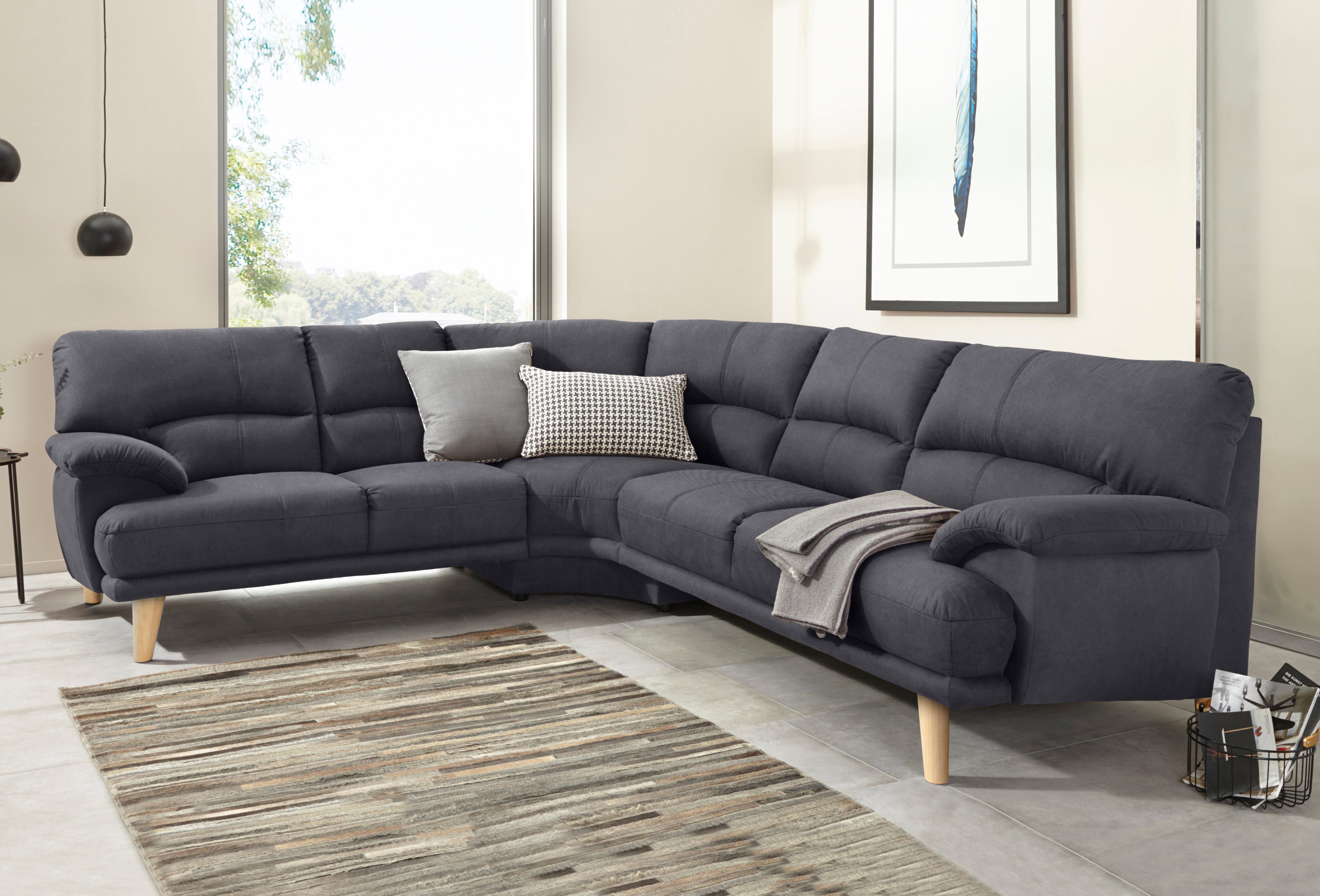 TRENDMANUFAKTUR Hoekbank Cecilia, Italiaans design, modern en comfortabel, L-vorm