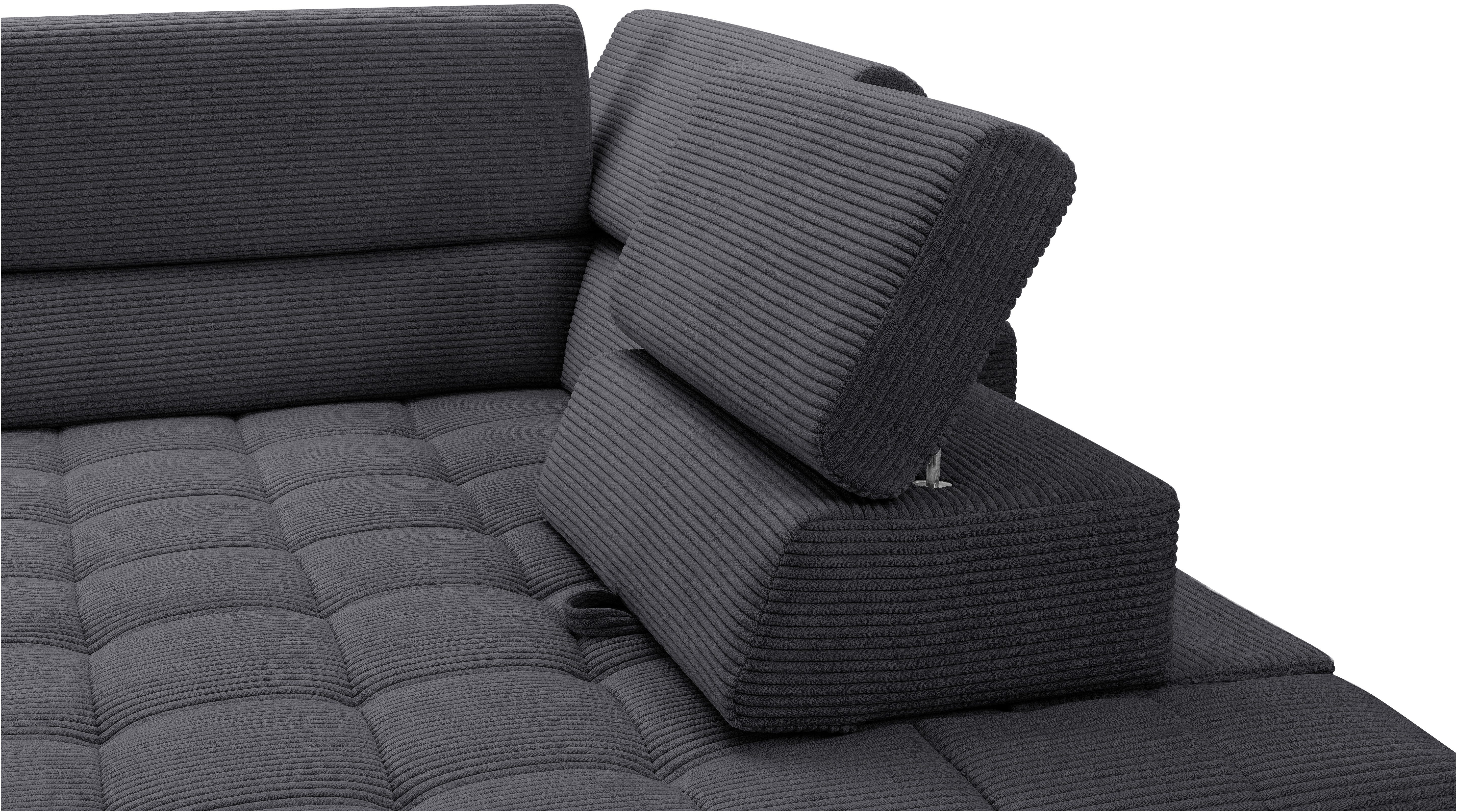 exxpo - sofa fashion Hoekbank Elianos, hoog zitcomfort, verfijnde kruisstepping in de zitting, L-vorm
