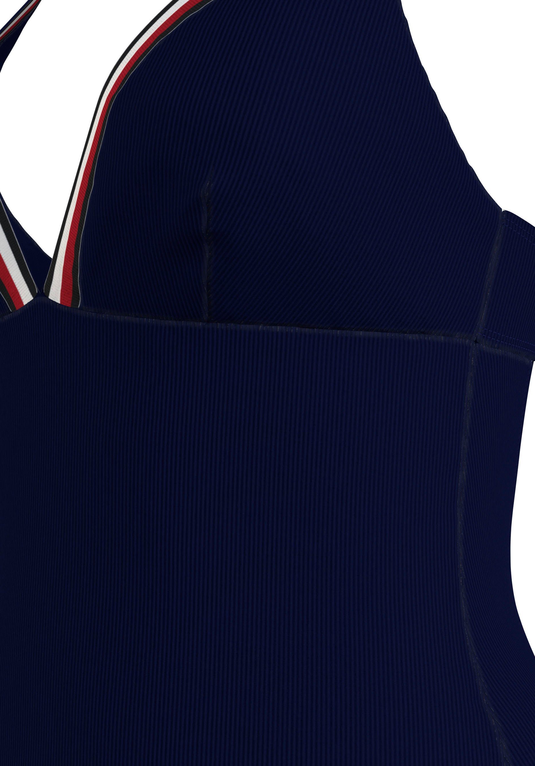 Tommy Hilfiger Swimwear Badpak TRIANGLE ONE PIECE RP met contrastkleurige randen