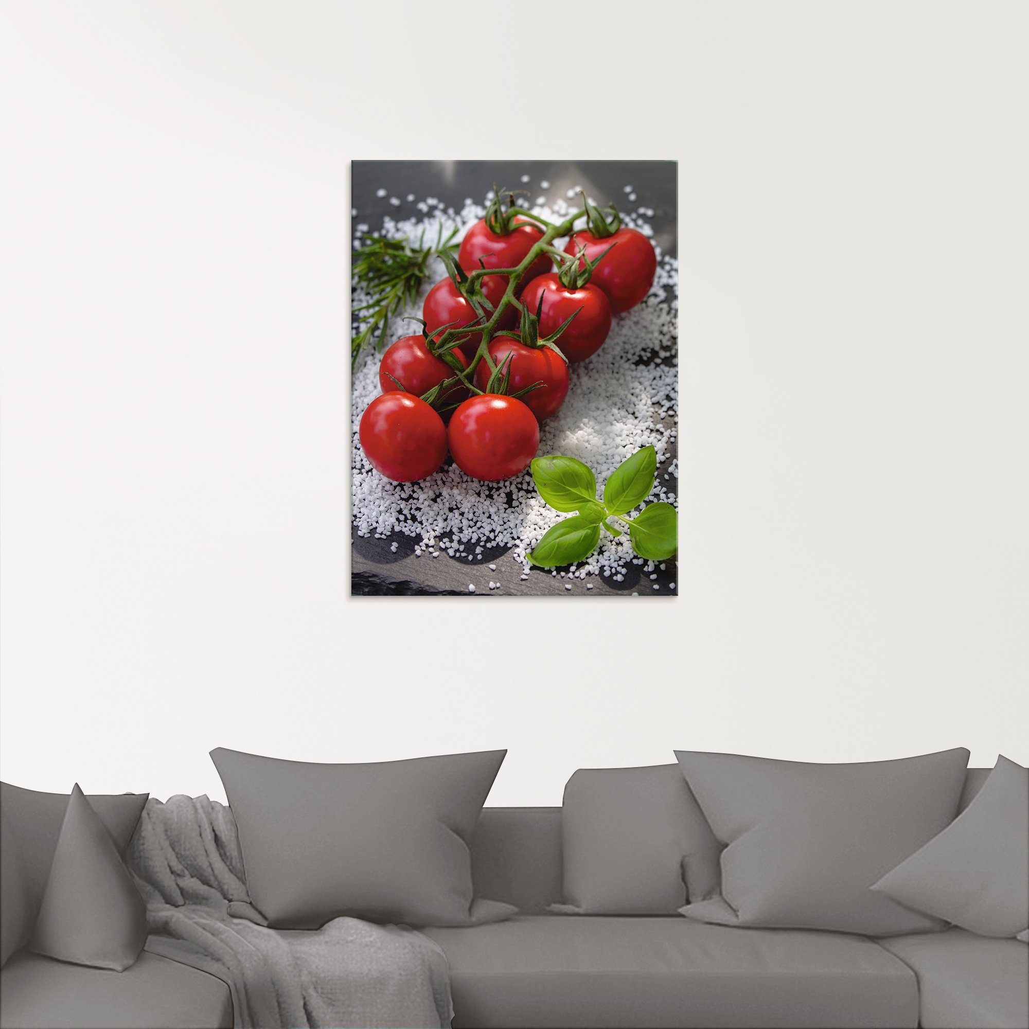 Artland Print op glas Tomatentros op zout in verschillende maten