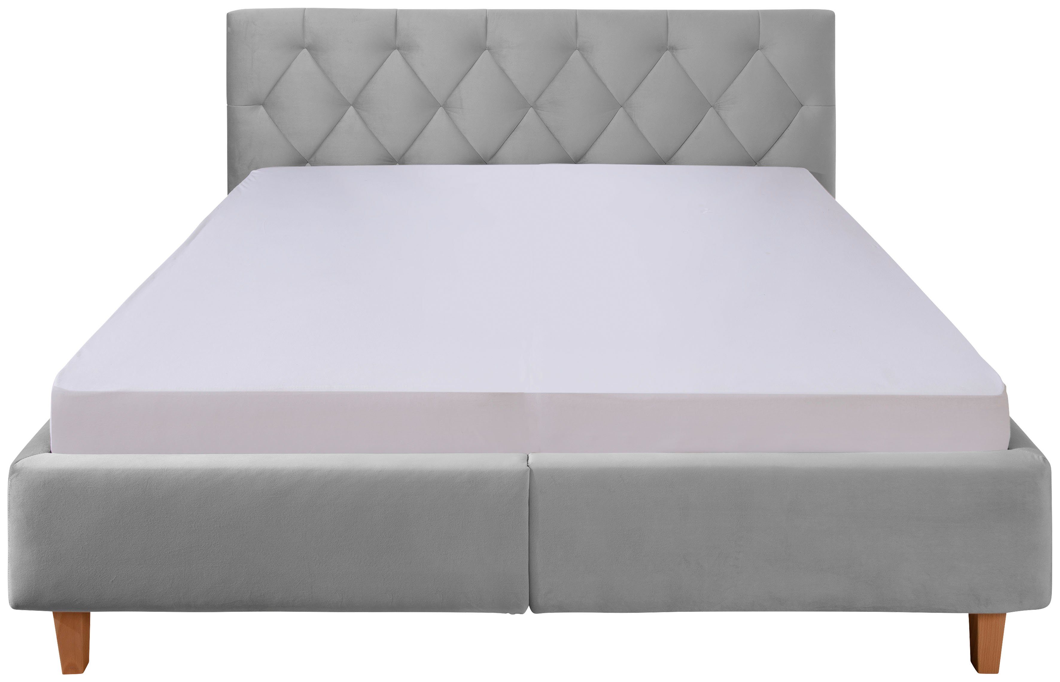 Guido Maria Kretschmer Home&Living Gestoffeerd bed Sunley 100 Kruisstiksel, hoofdbordhoogte 102 cm, zonder of met matras/lattenbodem