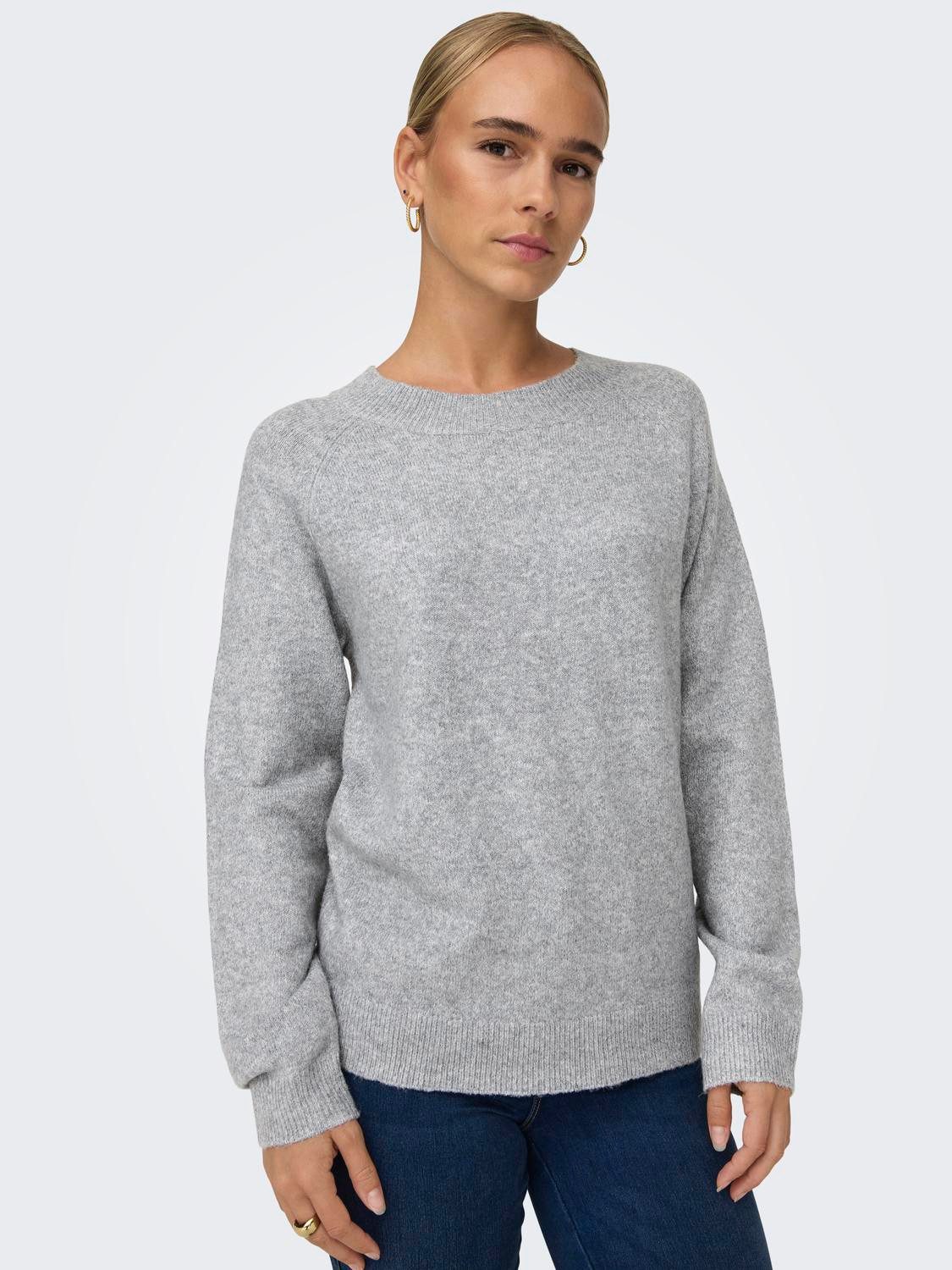 Only Trui met ronde hals ONLRICA LIFE L S PULLOVER KNT NOOS