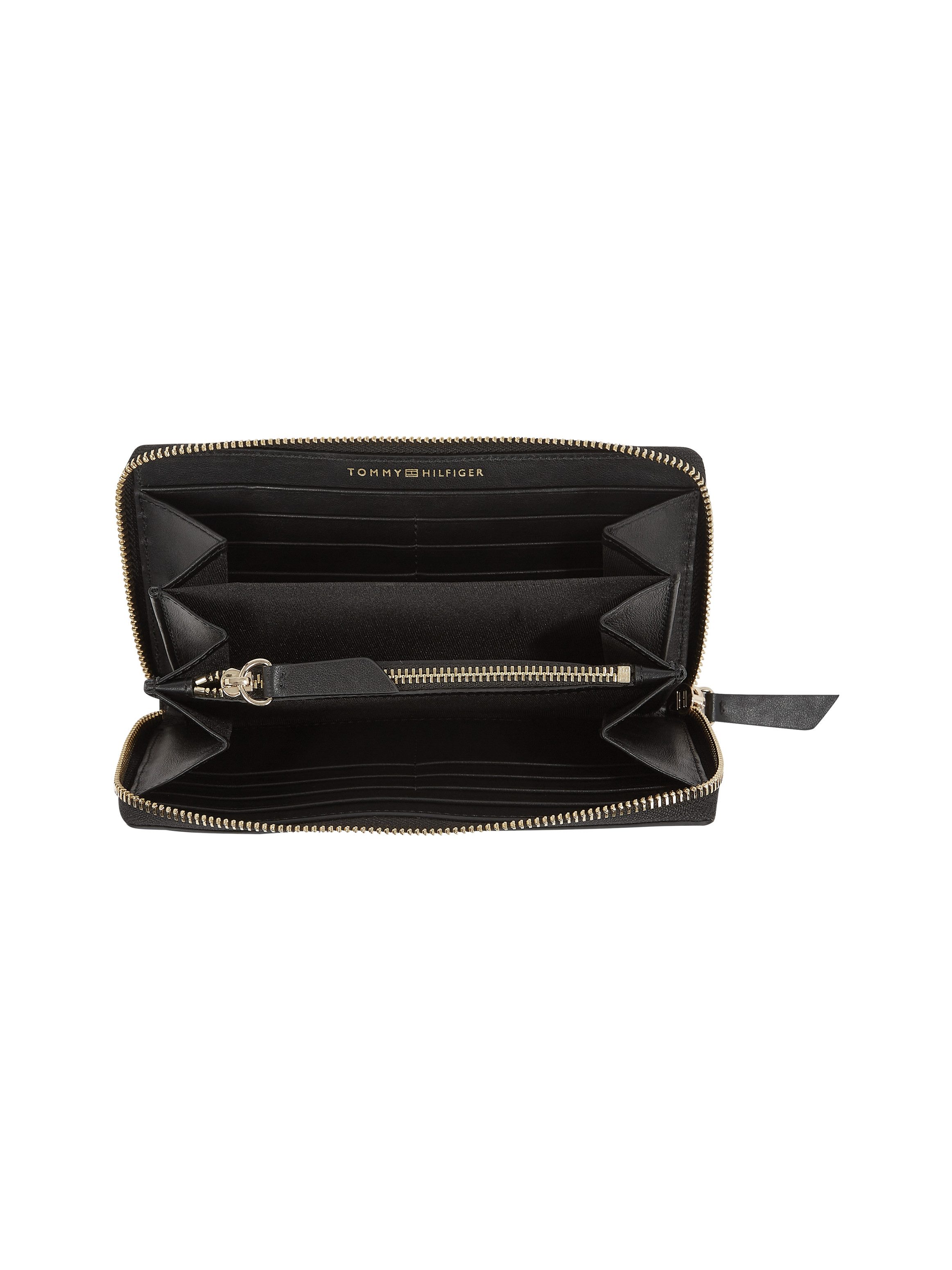 Tommy Hilfiger Portemonnee LEATHER LRG ZA , dames portemonnee met veel kaartsleuven