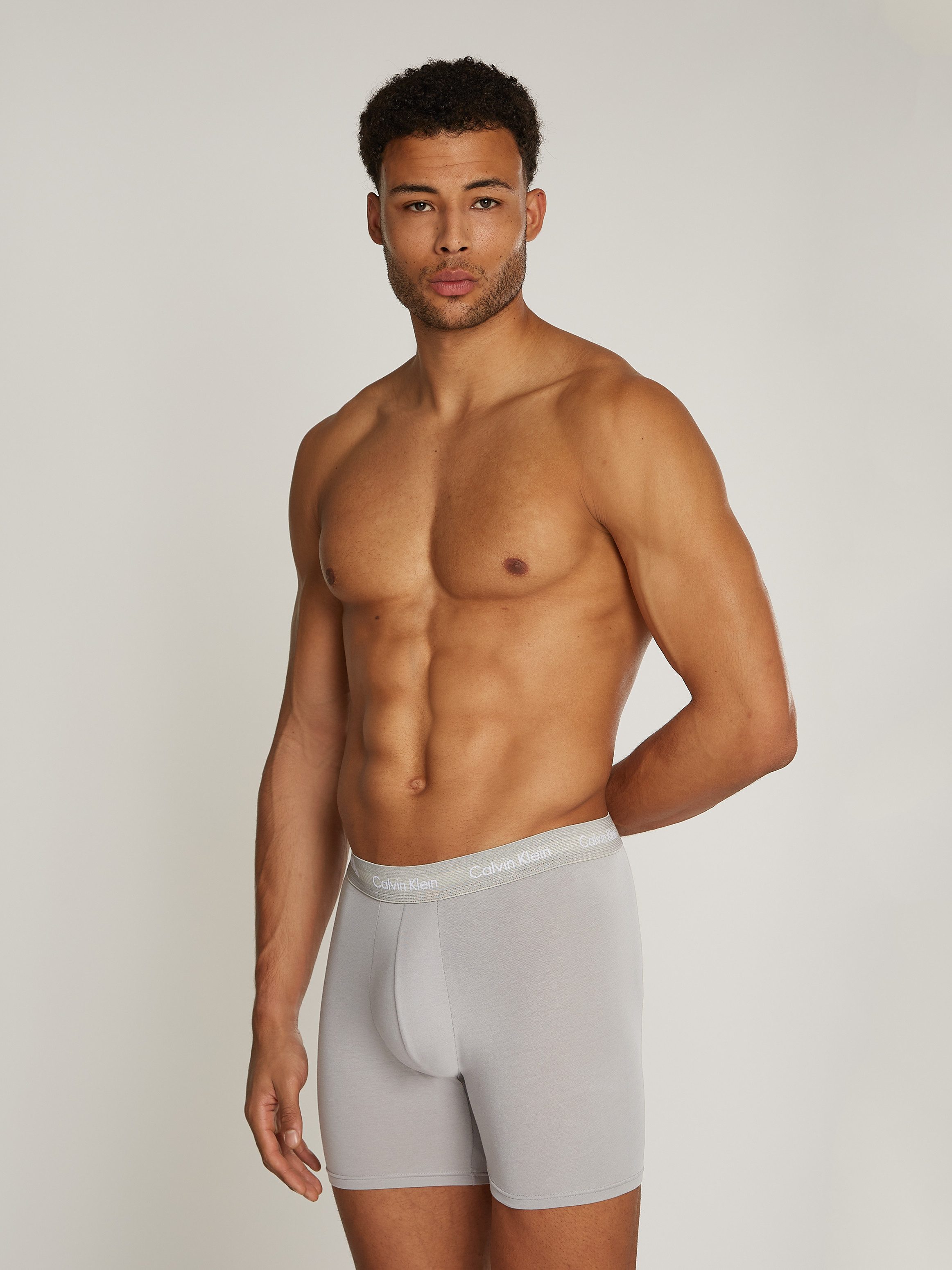 Calvin Klein Boxershort CK lange boxer met langere pijpen (set 3 stuks)