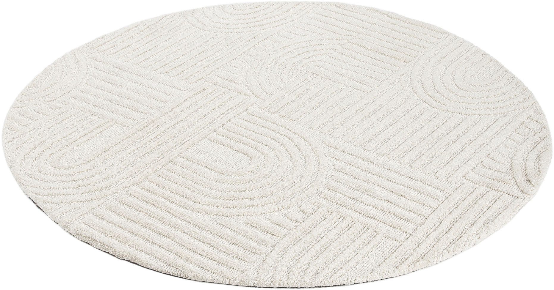 carpetfine Vloerkleed Holly 4 - Soft Touch Microvezel Tapijt Boho Scandi, zachte dichte getufte hoog-laag structuur, woonkamer