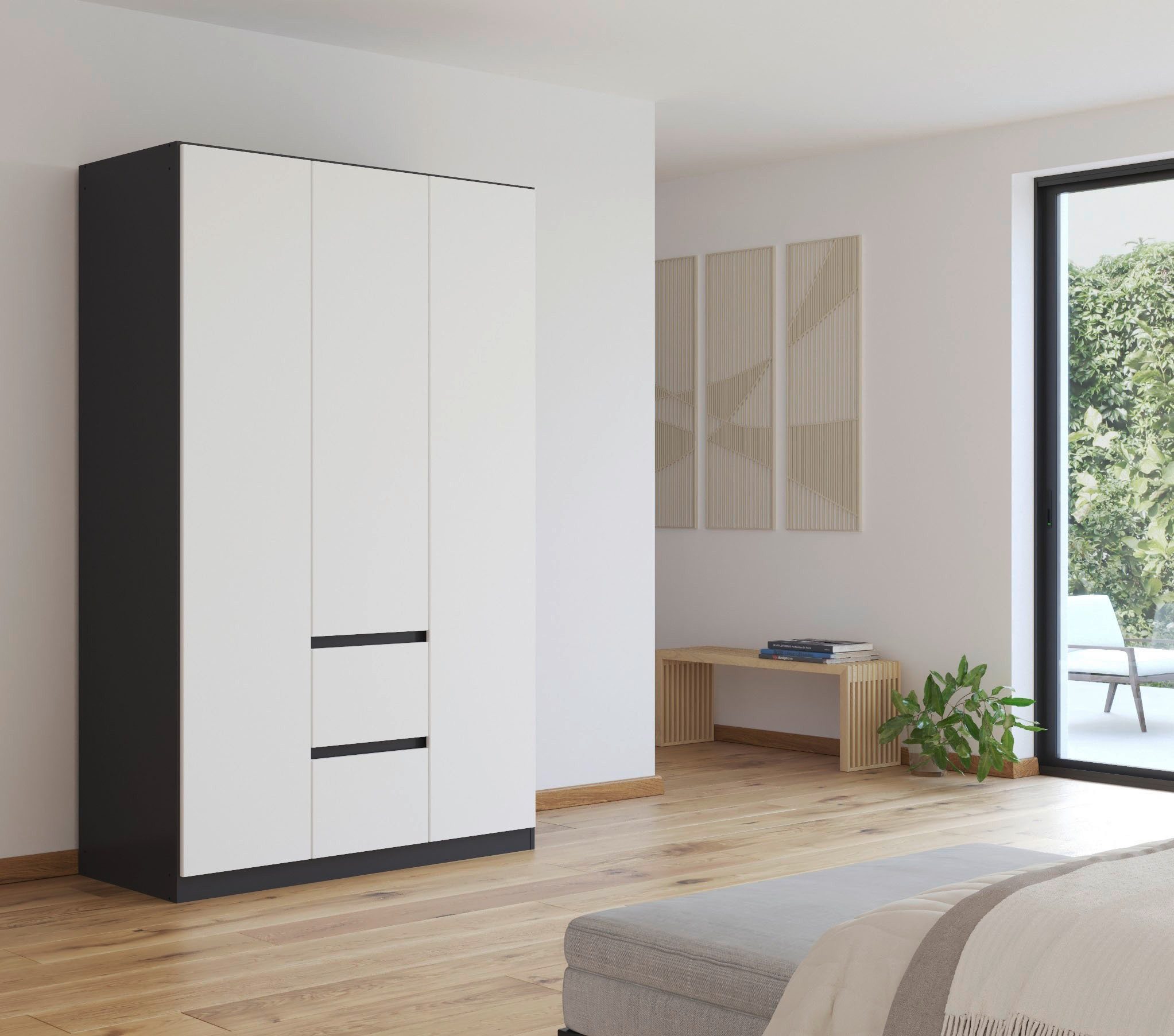 rauch Draaideurkast Kledingkast kast garderobe garderobekast MAINZ greeploze front, buitendeuren met push-to-open functie made in germany