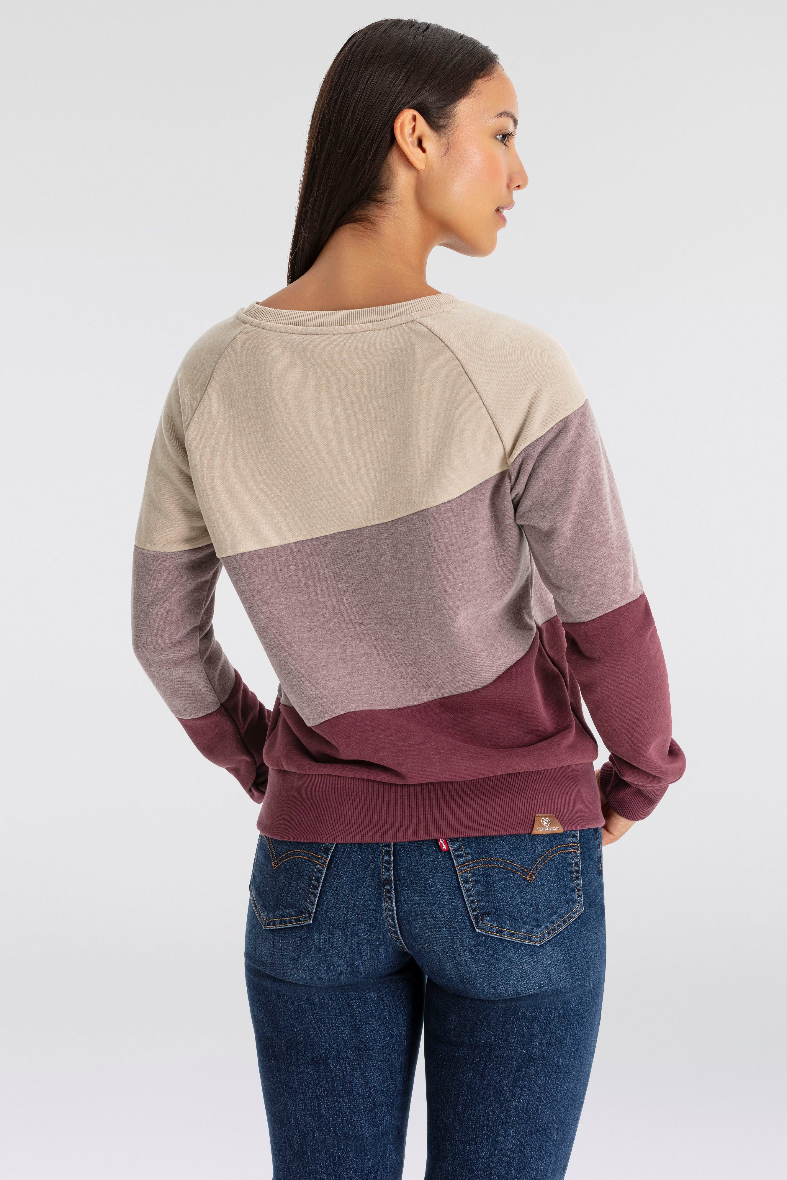 Ragwear Sweater JOHANKA BLOCK Ronde hals met color blocking design