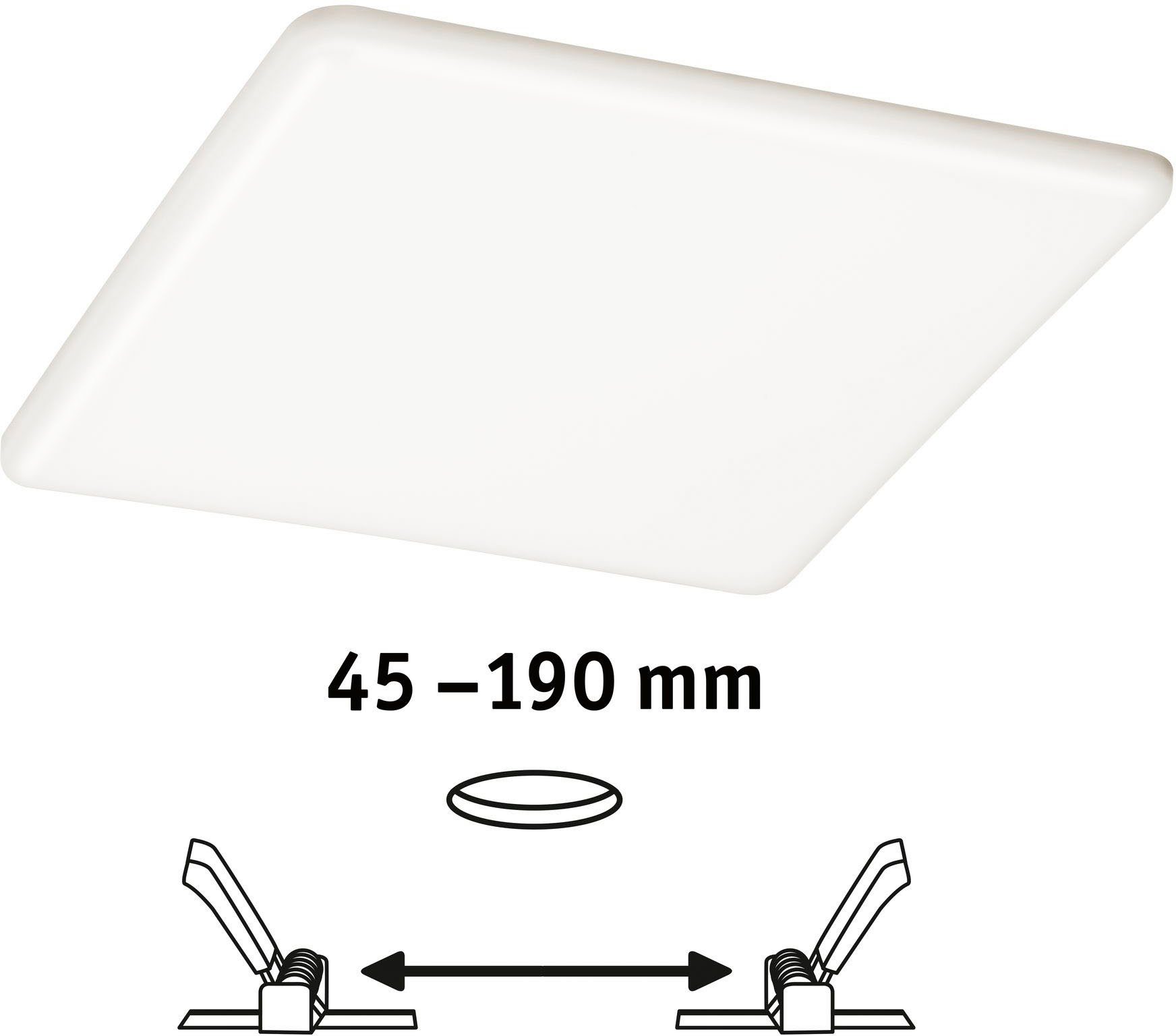 Paulmann Ledinbouwlamp Veluna VariFit IP44 3-Staps-dimbaar vierkant 215x215mm 22W 4.000K Satin LED inbouwpaneel IP44 3-traps dimbaar vierkant 215x215mm 22W 4.000K satin (1 stuk)