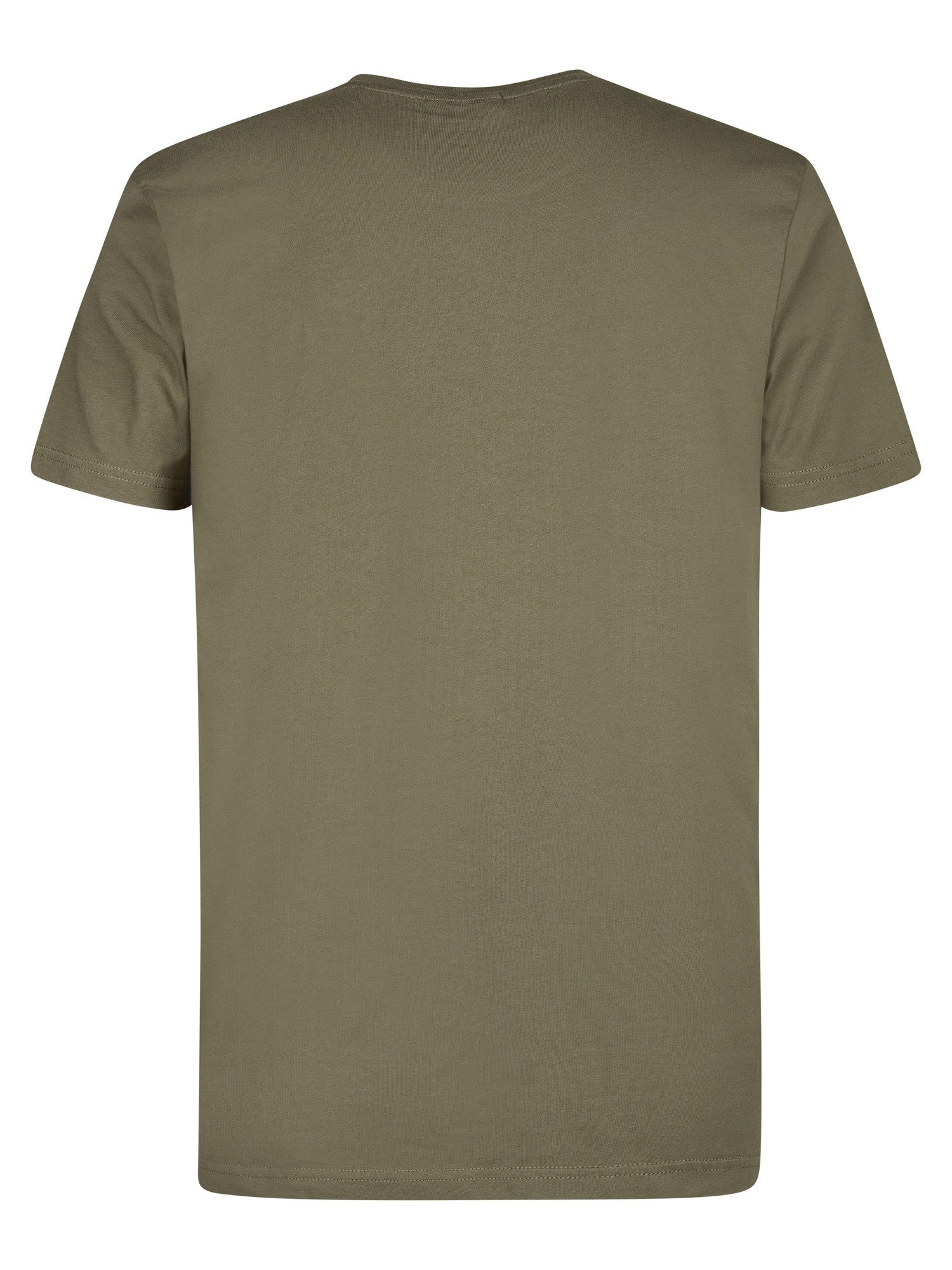 Petrol Industries Shirt met ronde hals met geborduurd logo