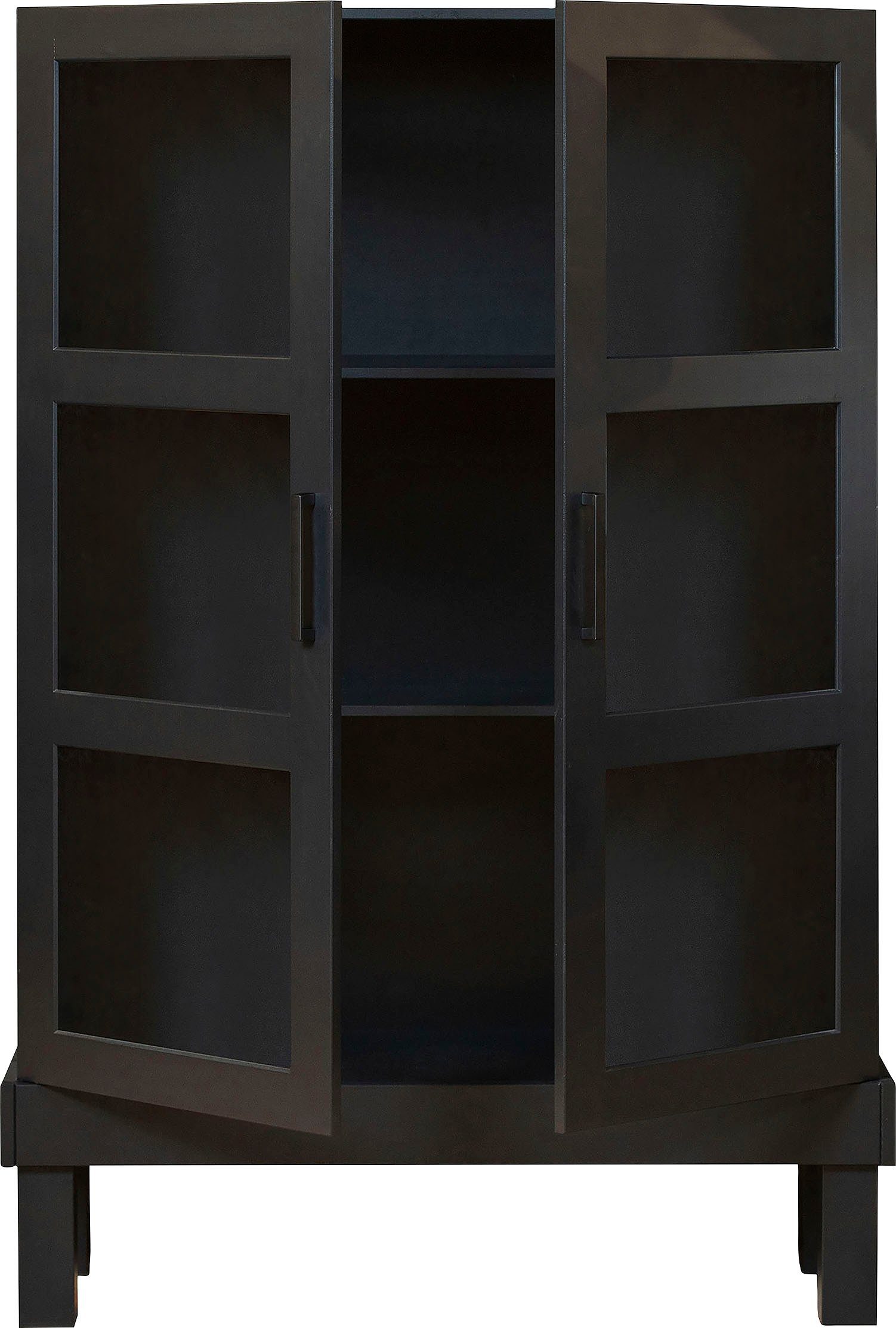 WOOOD Vitrinekast Bonk uitgerust met drie planken, h 160 cm x b 107 cm