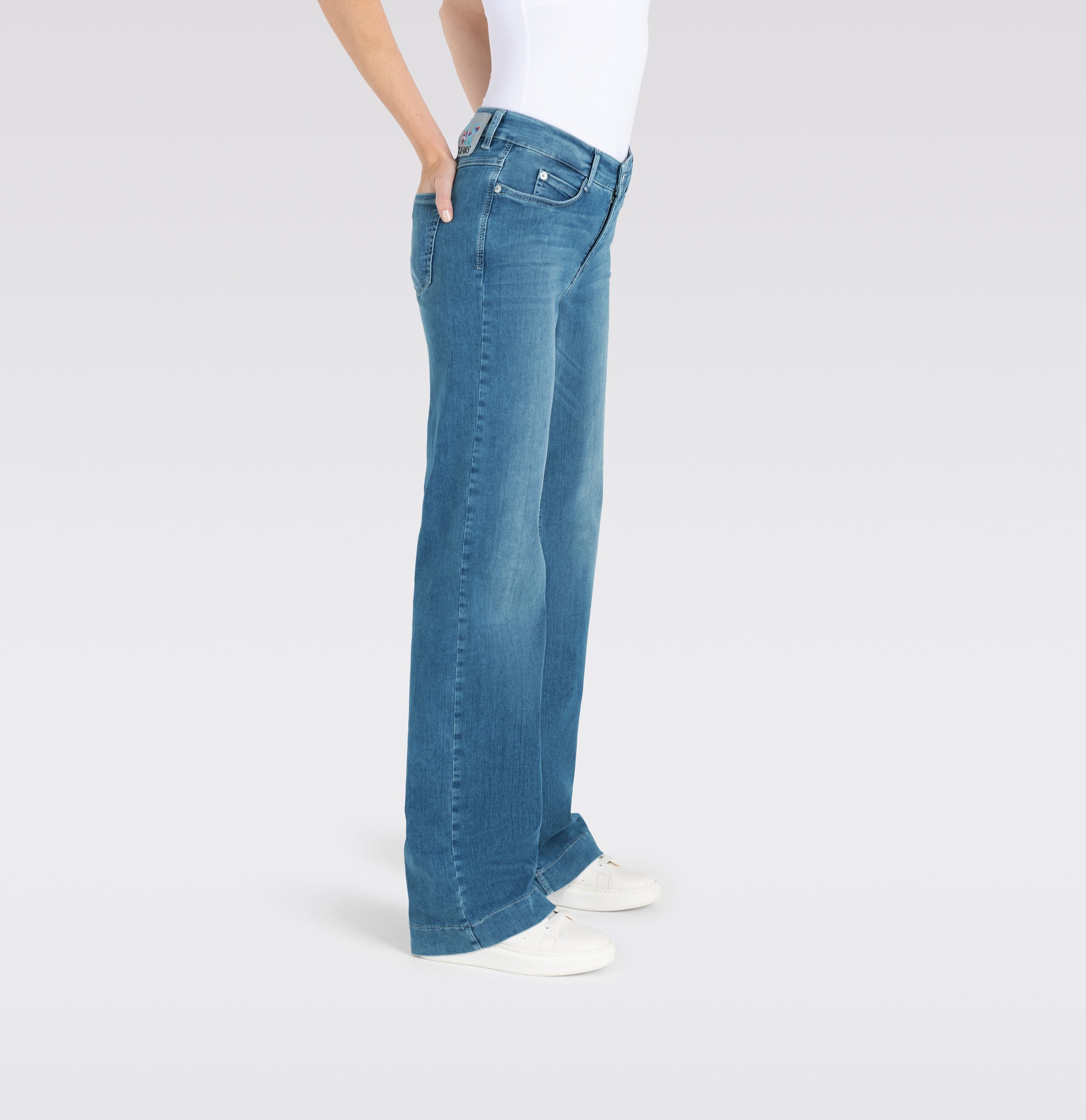 MAC Wijde jeans DREAM WIDE met wijde broekspijp - stretch