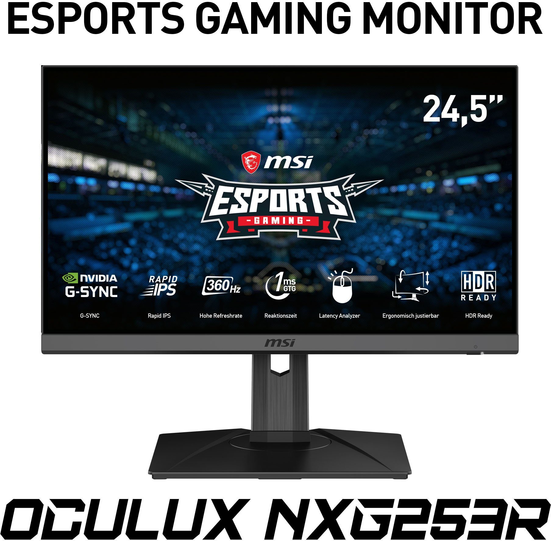 MSI Gaming-monitor Oculux NXG253R E-Sports