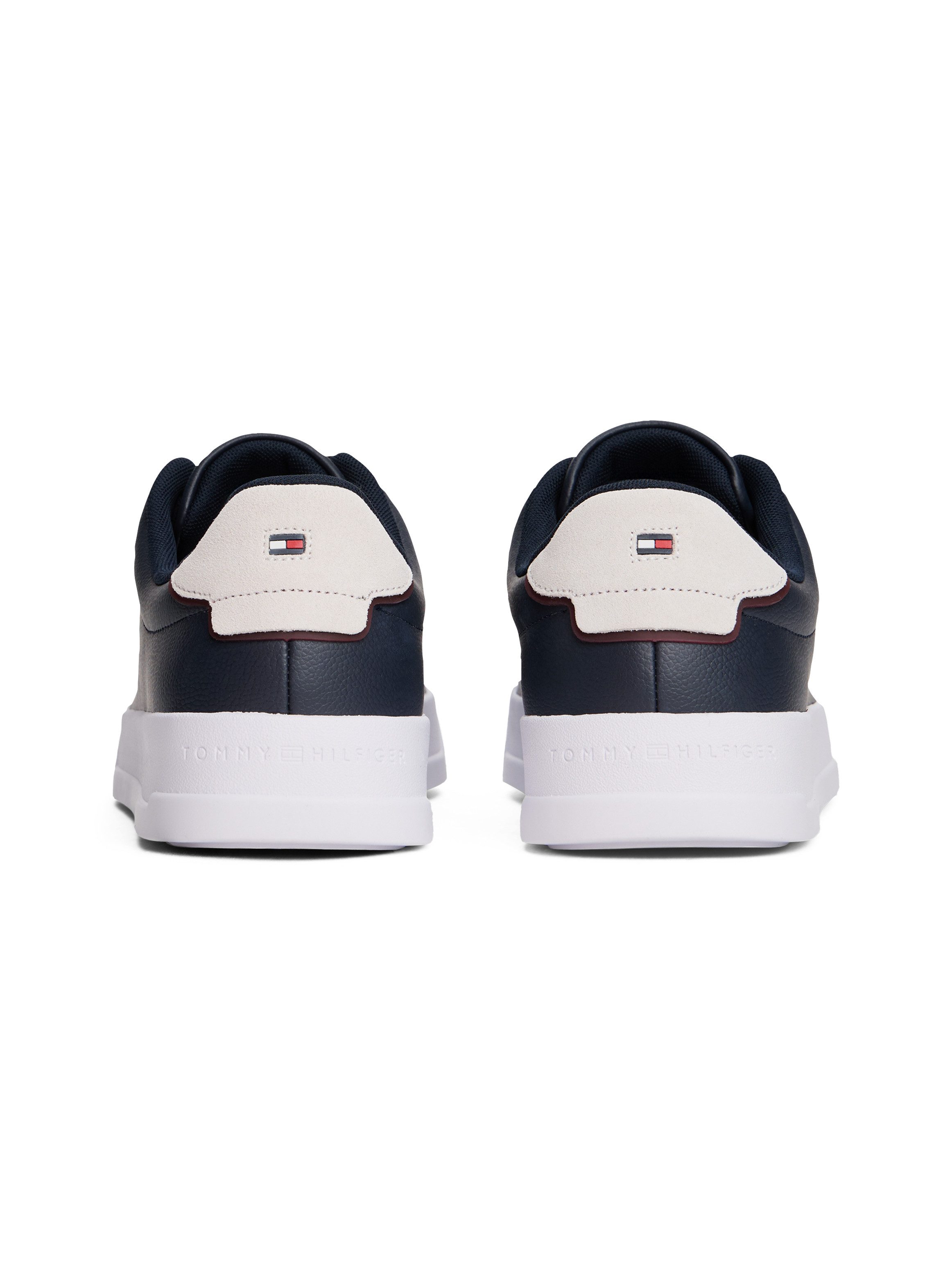 Tommy Hilfiger Sneakers TH COURT LTH DETAIL ESS , vrijetijdsschoen, lage schoen, veterschoen met zijlijk logo-opdruk