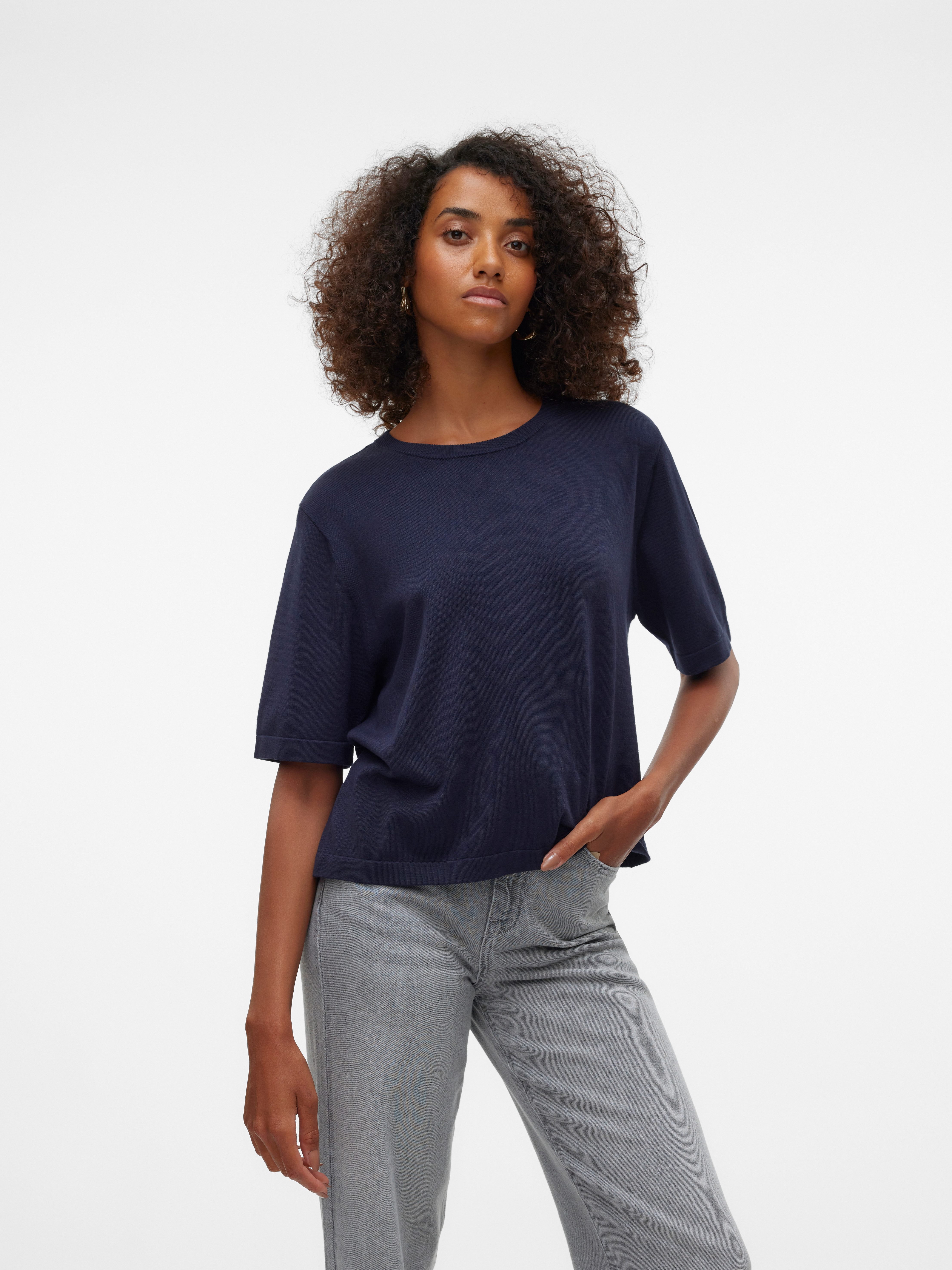 Vero Moda Trui met korte mouwen VMSILJE 2/4 O-NCK OVERSIZE PULL GA NOOS