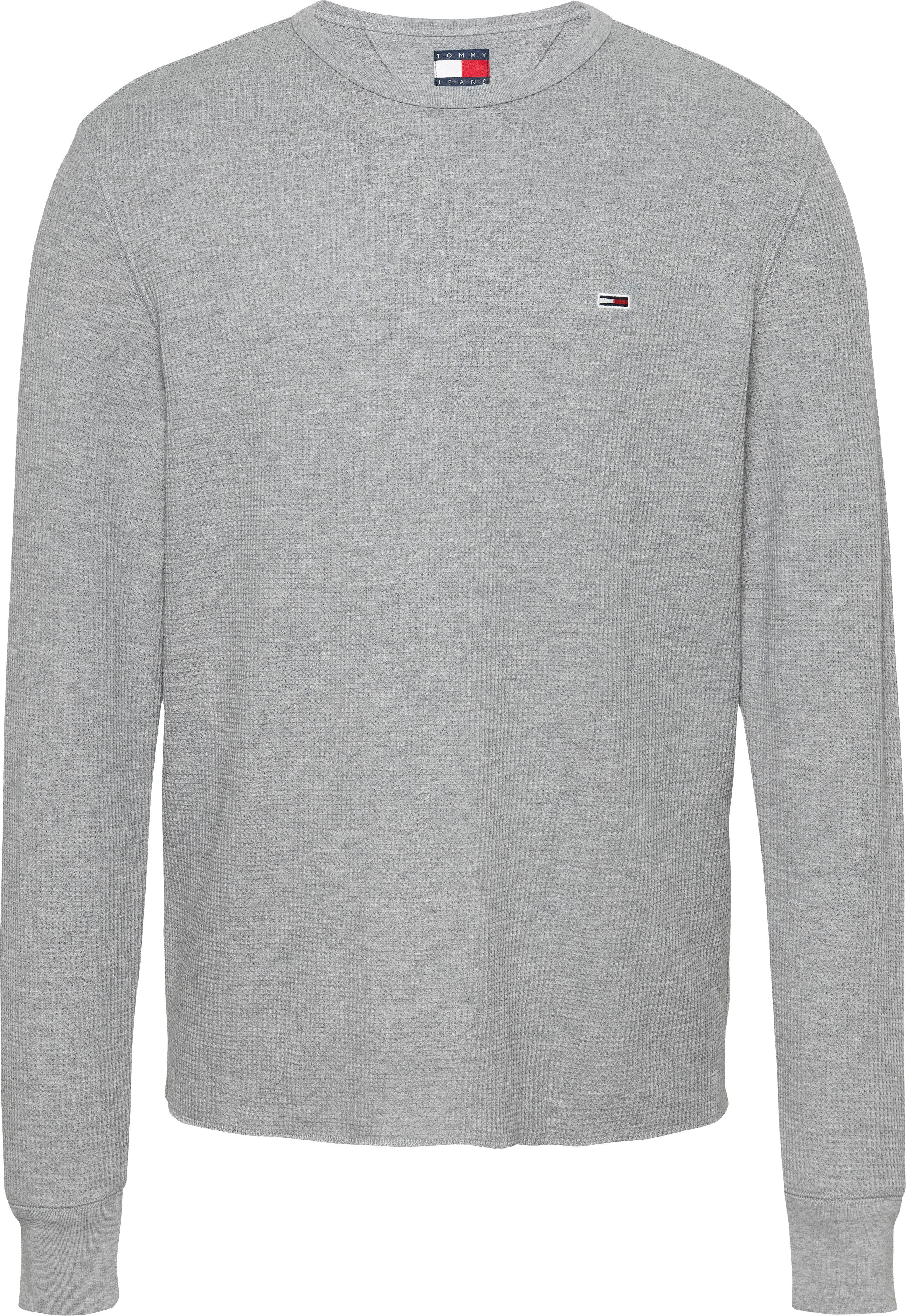 TOMMY JEANS Shirt met lange mouwen TJM SLIM WAFFLE L/S TEE EXT