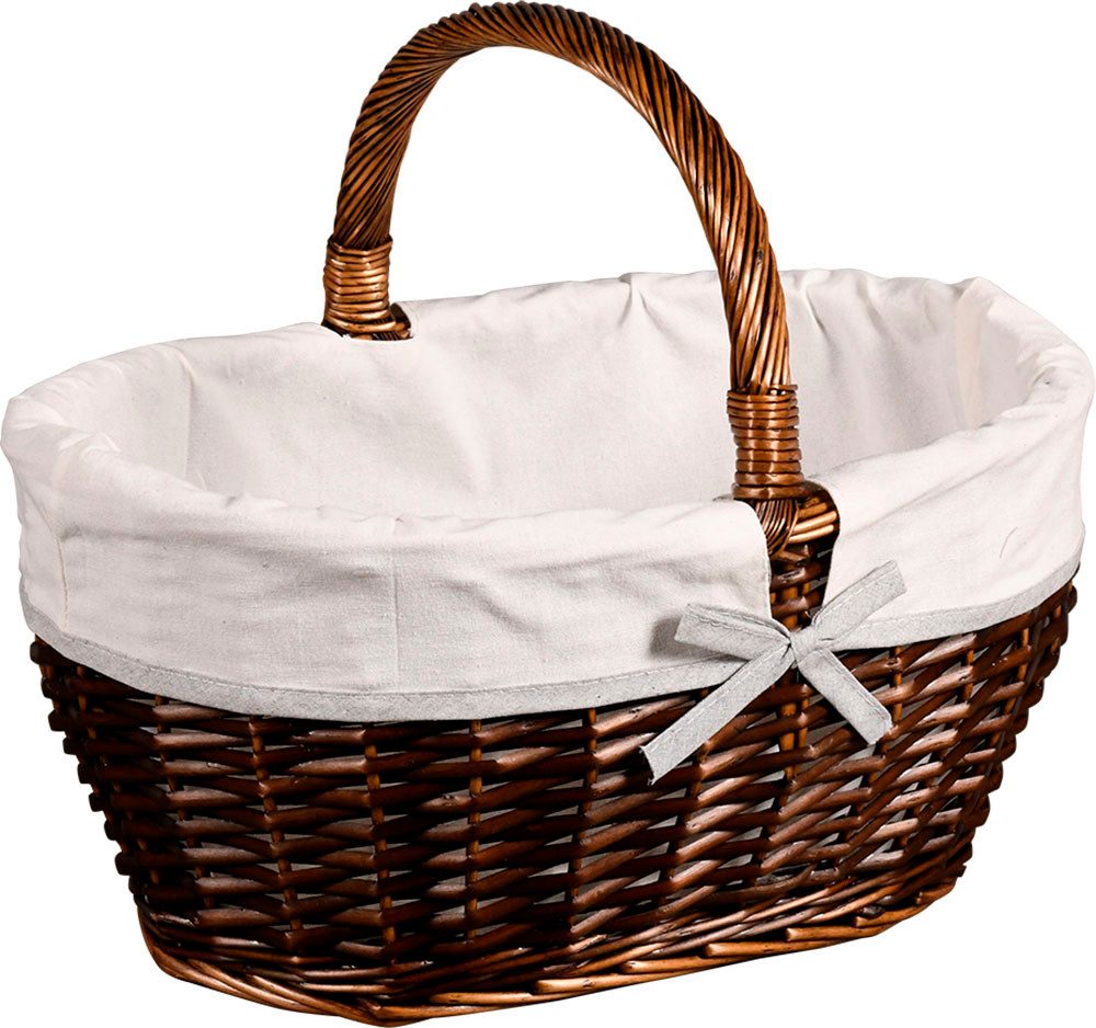 KESPER for kitchen & home Boodschappenmand Wilgenweving met textielvoering (1-delig)