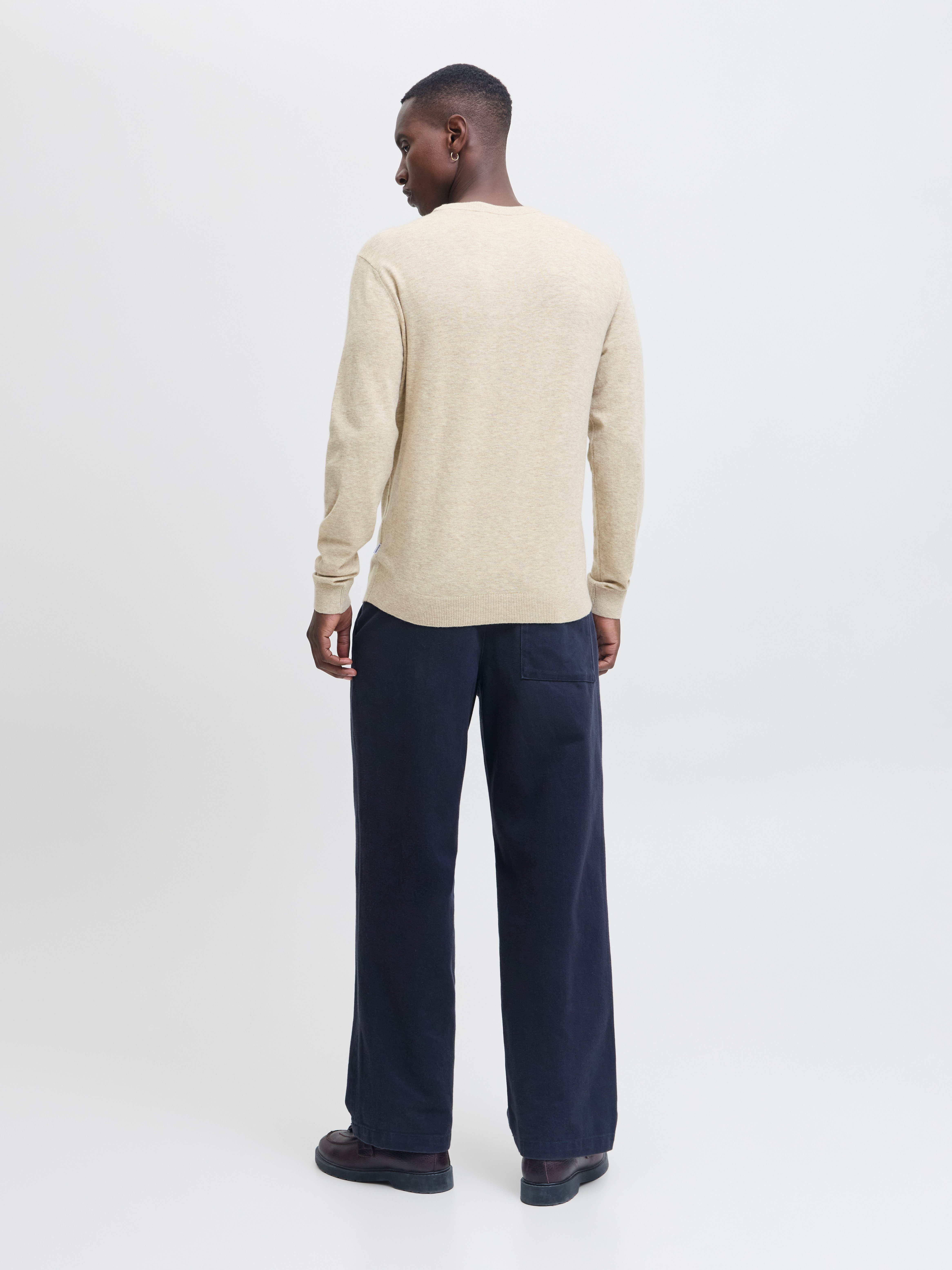 Jack & Jones Gebreide trui JJEPERFECT WOOL KNIT CREW NECK SN
