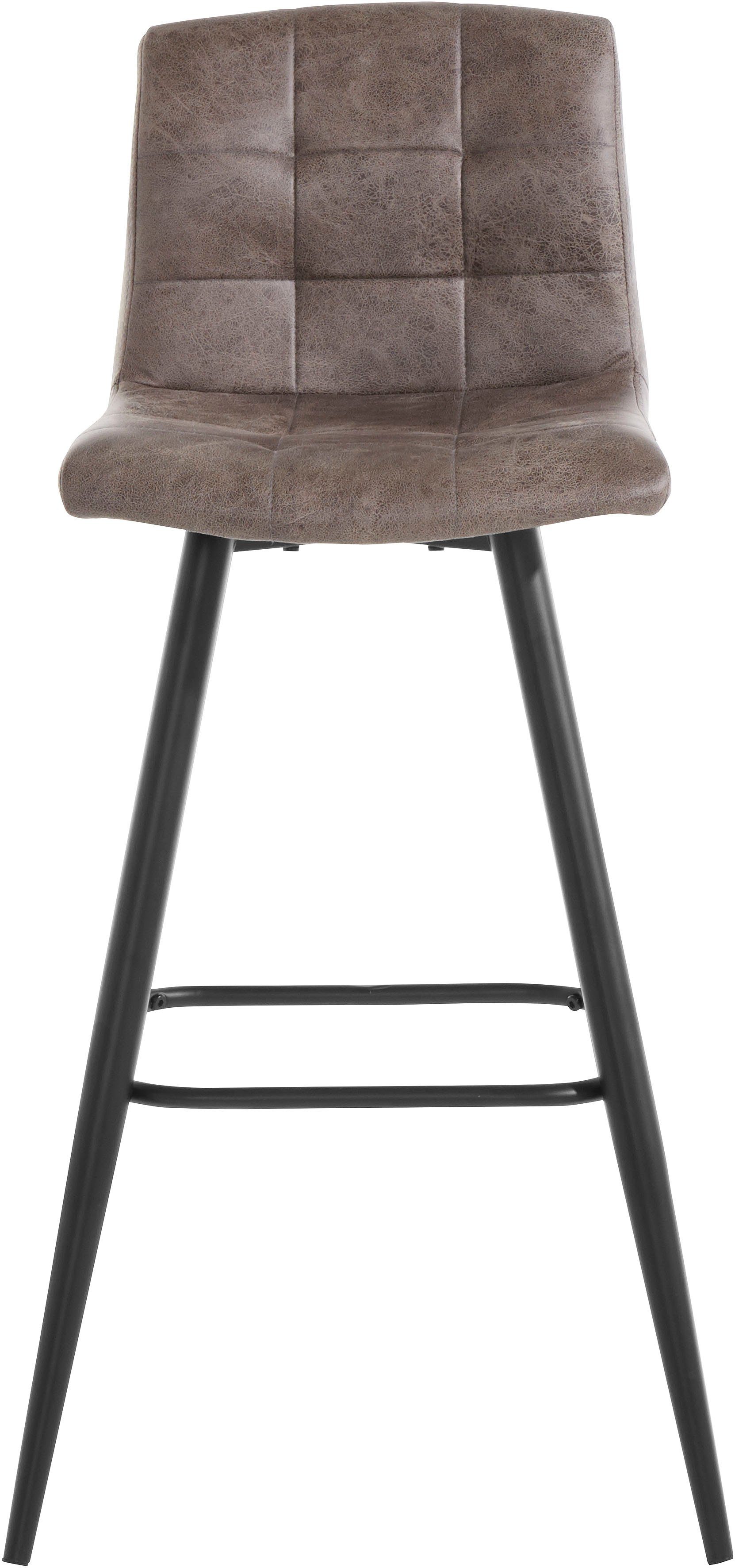 Homexperts Barkruk Sarah , overtrekstof van microvezel vintage of weefstof, met voetreling (set)