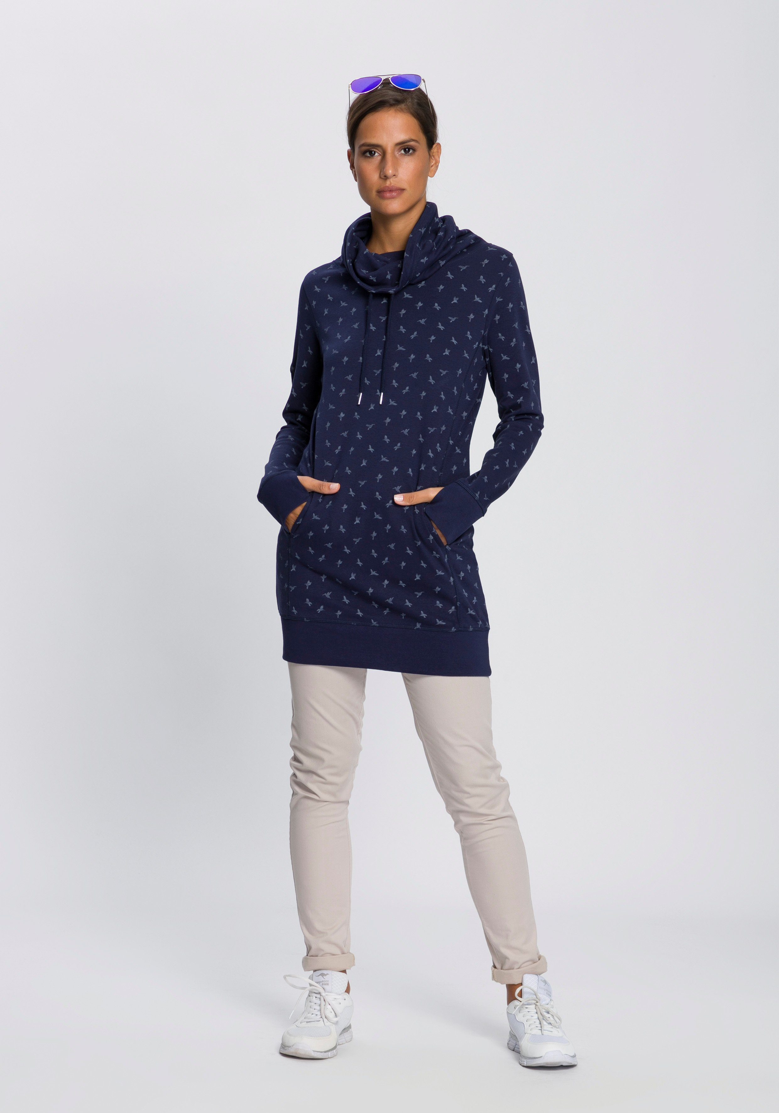 KangaROOS Chino in smal model, met koord te strikken (set, 2-delig, Met riem)