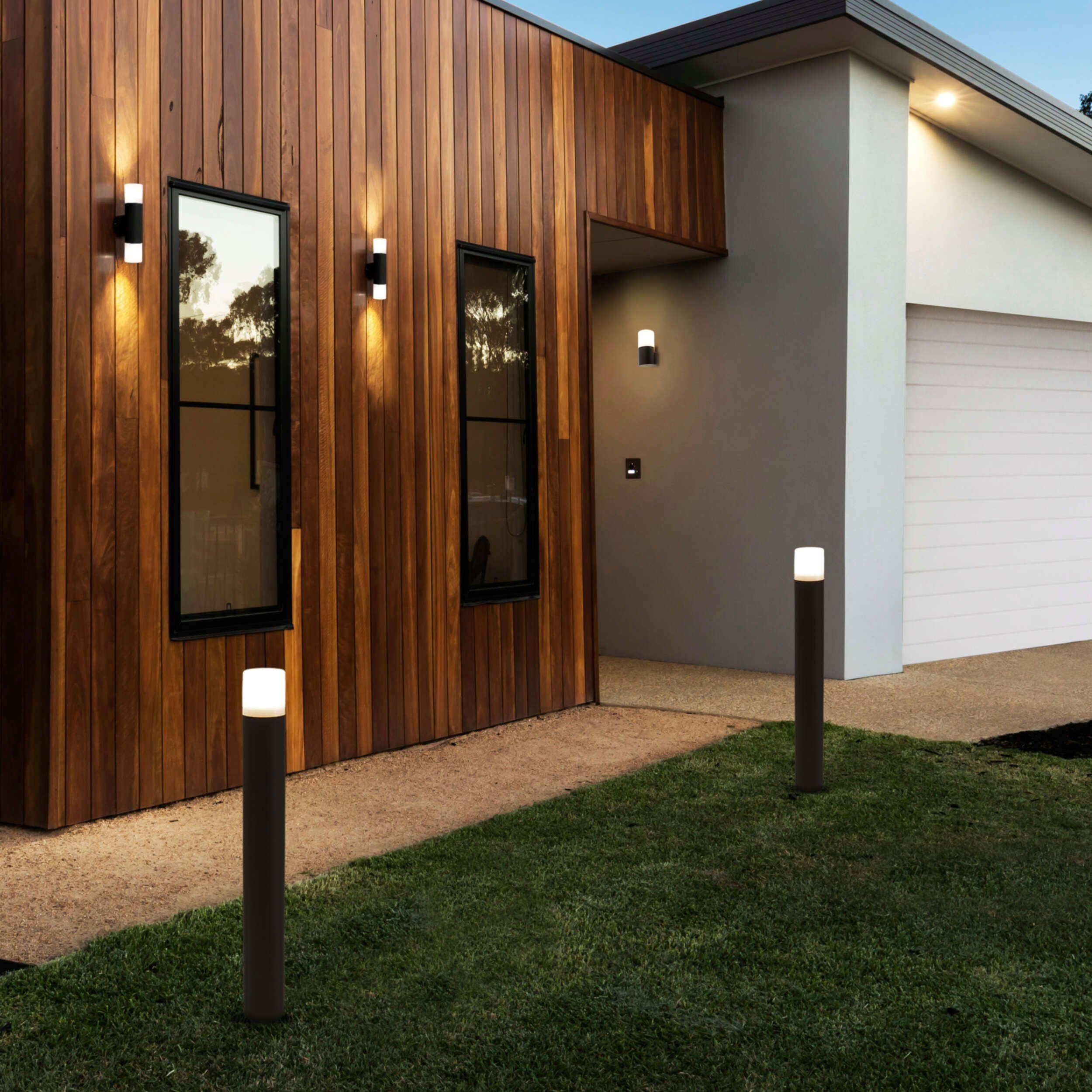 näve Wandlamp voor buiten Torcia Aluminium zwart 2 x E27 excl. lampen IP44 (1 stuk)