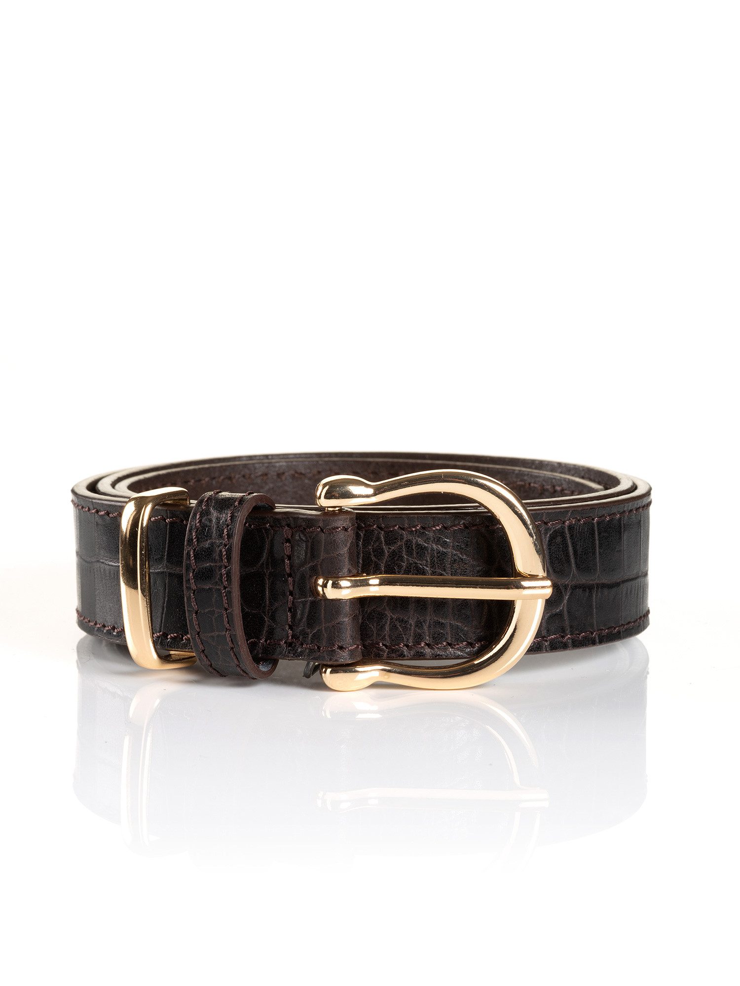 MONTI Synthetische riem Cremona in chique croco-optiek – 3 cm breed