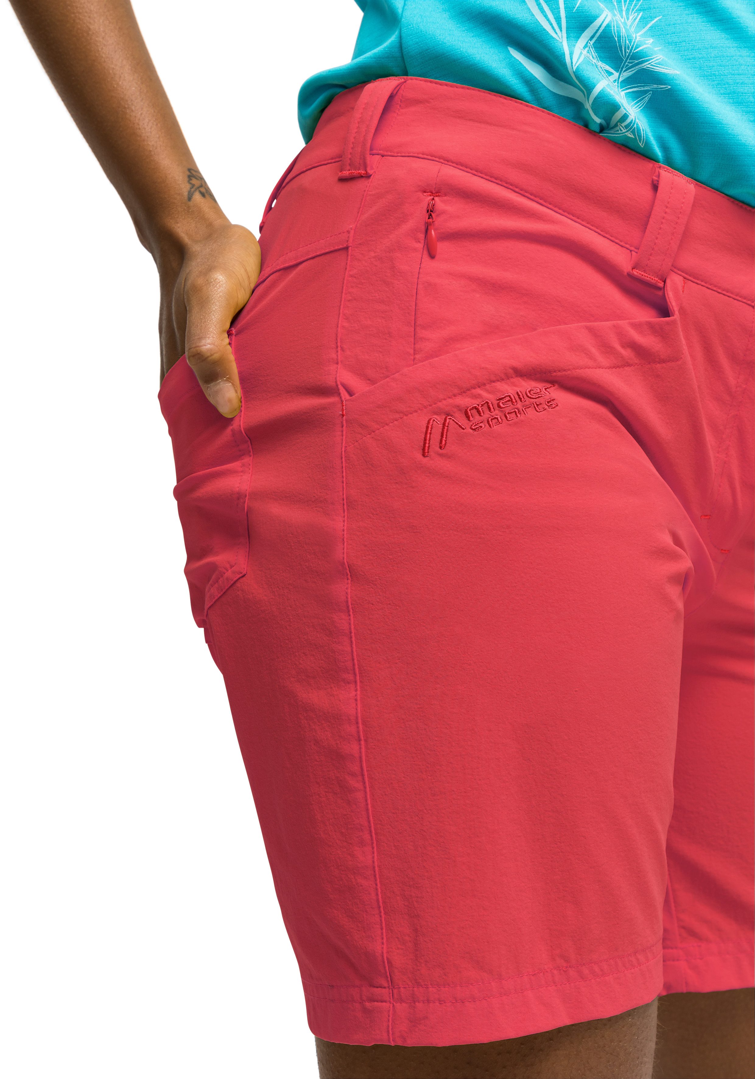Maier Sports Functionele short Lulaka Shorts Dames shorts, korte wandelbroek, outdoorbroek met 4 zakken, regular fit