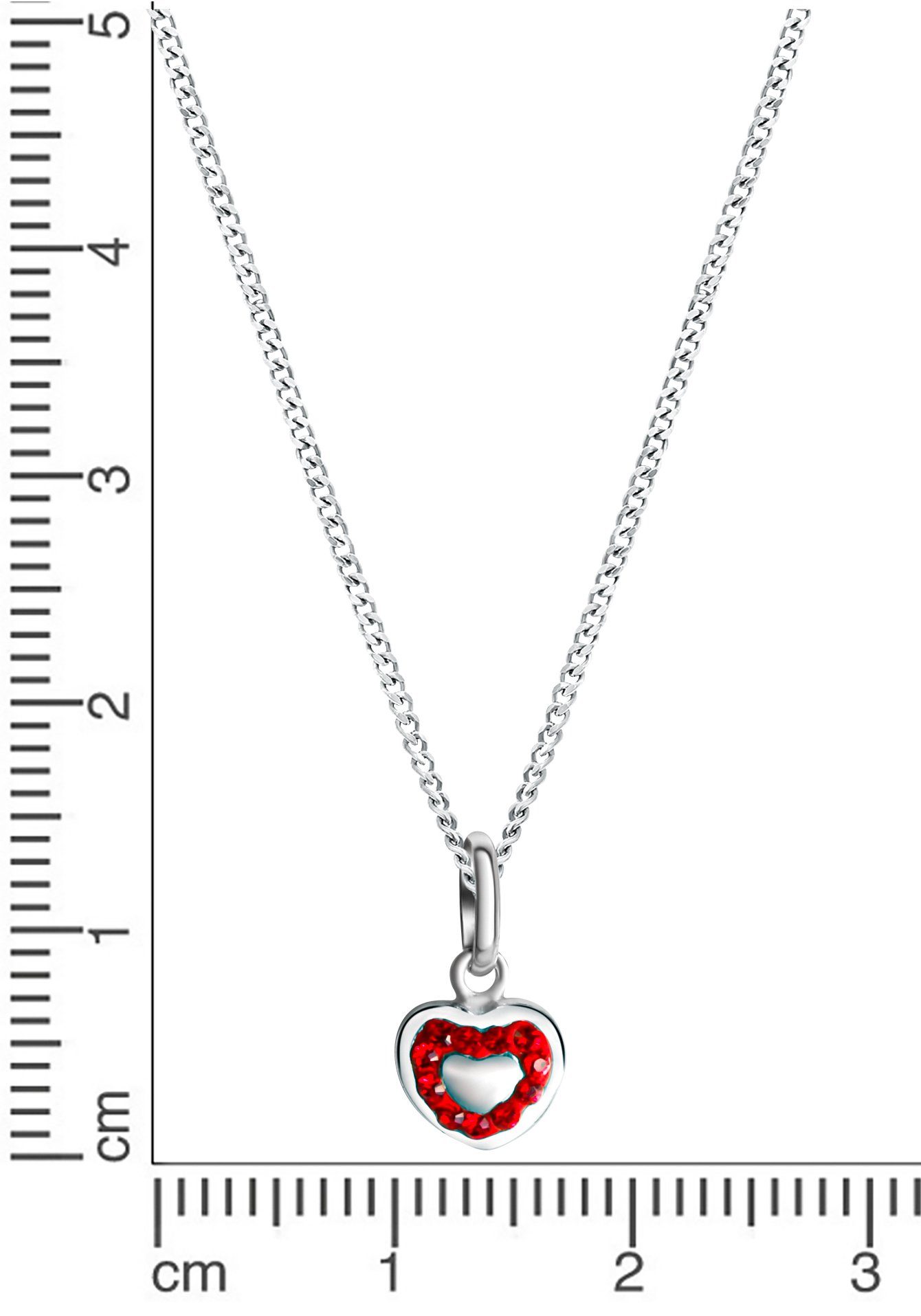 Firetti Ketting met hanger Sieraad cadeau zilverkleur 925 halssieraad halsketting panzerketting hart